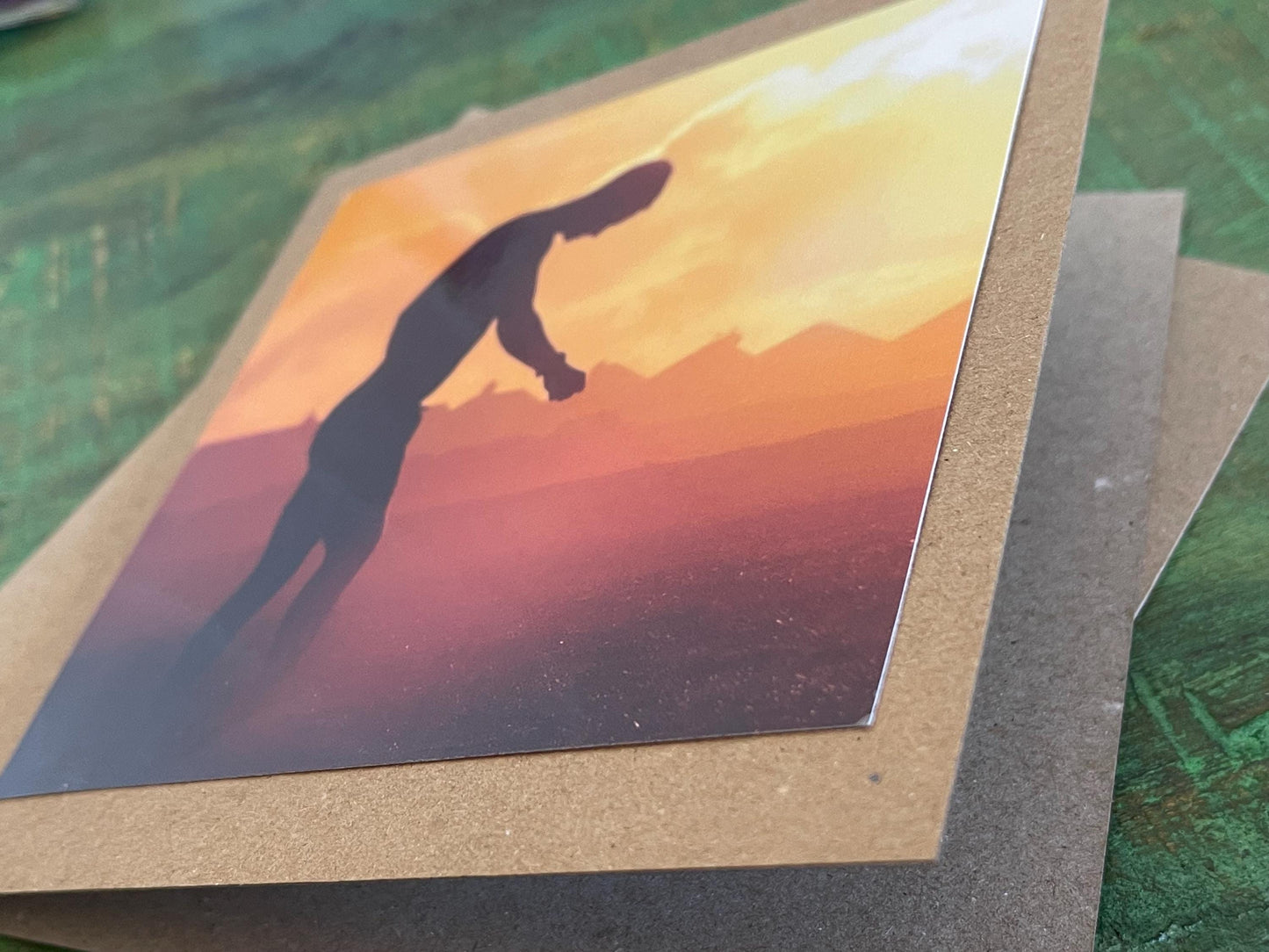 Sunset photo card. Handmade card, recycled card, seaside card, beach card, birthday card, eco friendly cards, eco card, recycled card