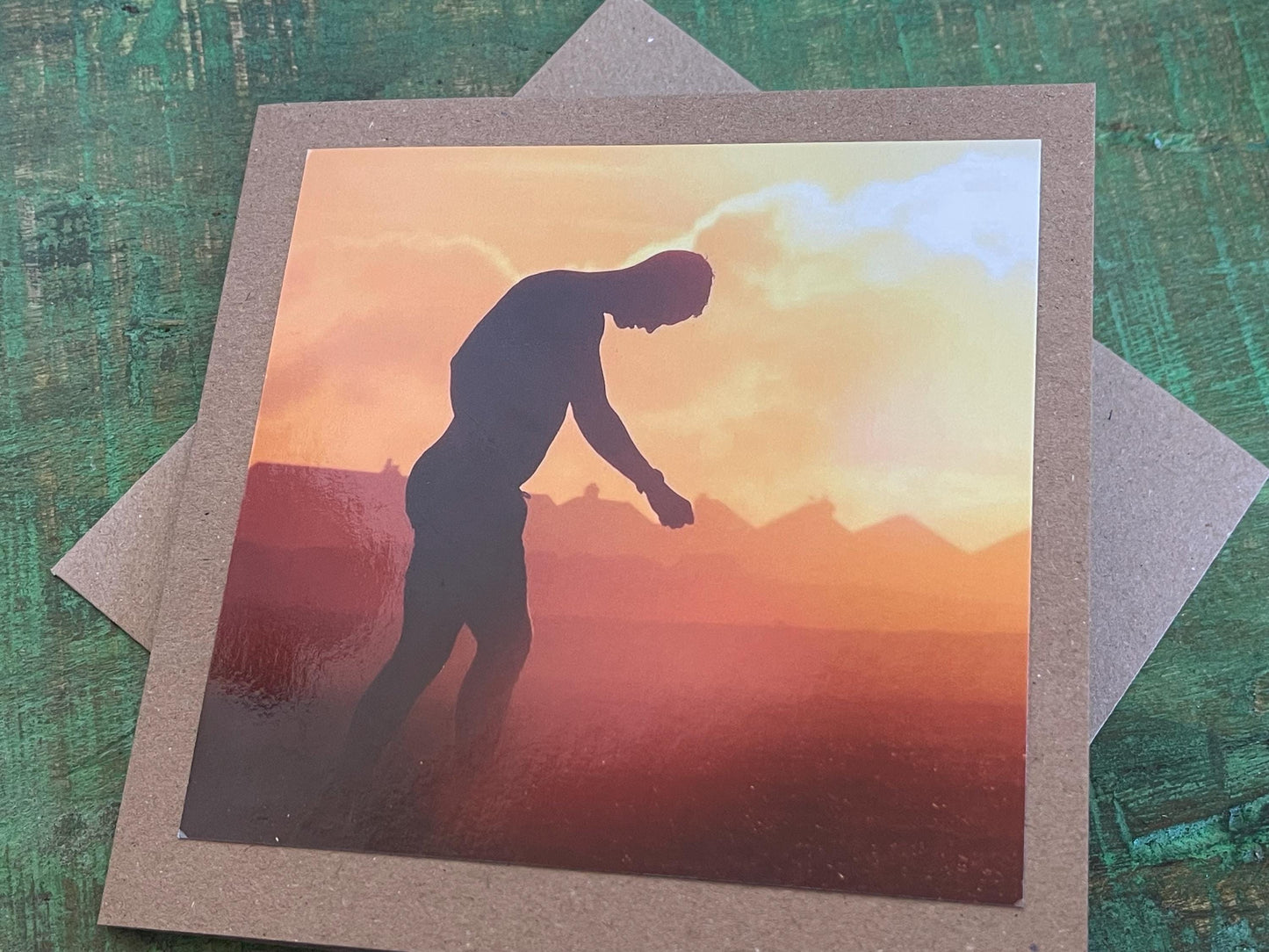 Sunset photo card. Handmade card, recycled card, seaside card, beach card, birthday card, eco friendly cards, eco card, recycled card