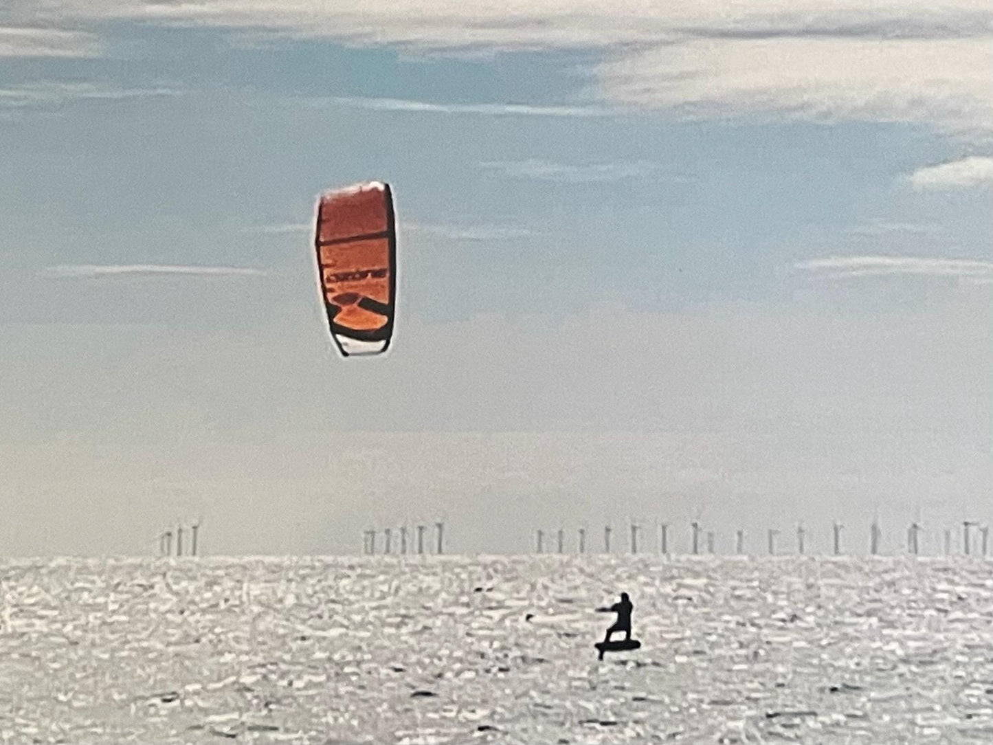 Card for kiteboarder, Handmade card, recycled card, seaside card, kite surf card, windsurf card, eco friendly cards, eco card, recycled card