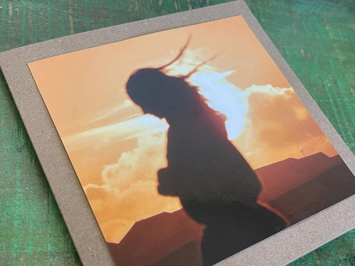Sunset photo card. Handmade card, recycled card, seaside card, beach card, birthday card, eco friendly cards, eco card, recycled card