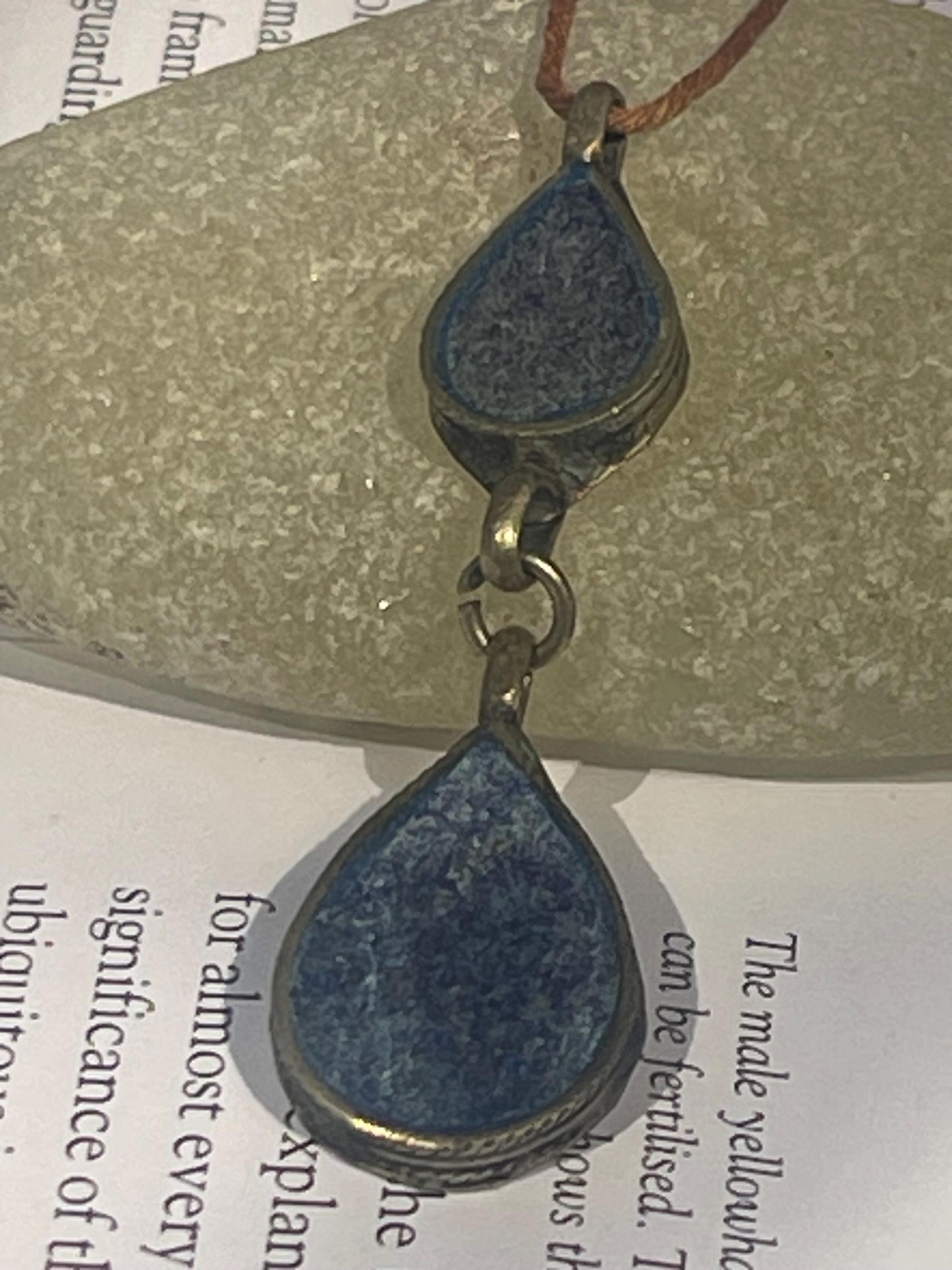 Gypsy jewellery, lapis teardrop necklace, lapis necklace, vintage jewellery, ethical jewellery, unusual lapis pendant. Eco friendly necklace