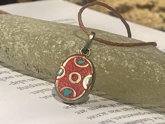 Gypsy jewellery, large red necklace, enamel necklace, vintage jewellery, ethical jewellery, gypsy necklace, boho necklace, large jewellery