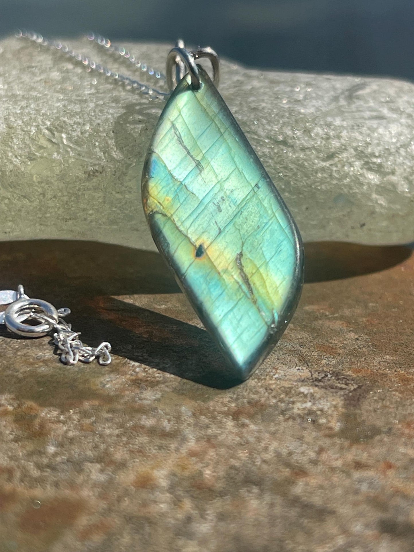 Labradorite necklace, labradorite jewellery, boho gift for her, unusual necklace, ethical jewellery, handmade necklace, labradorite pendant