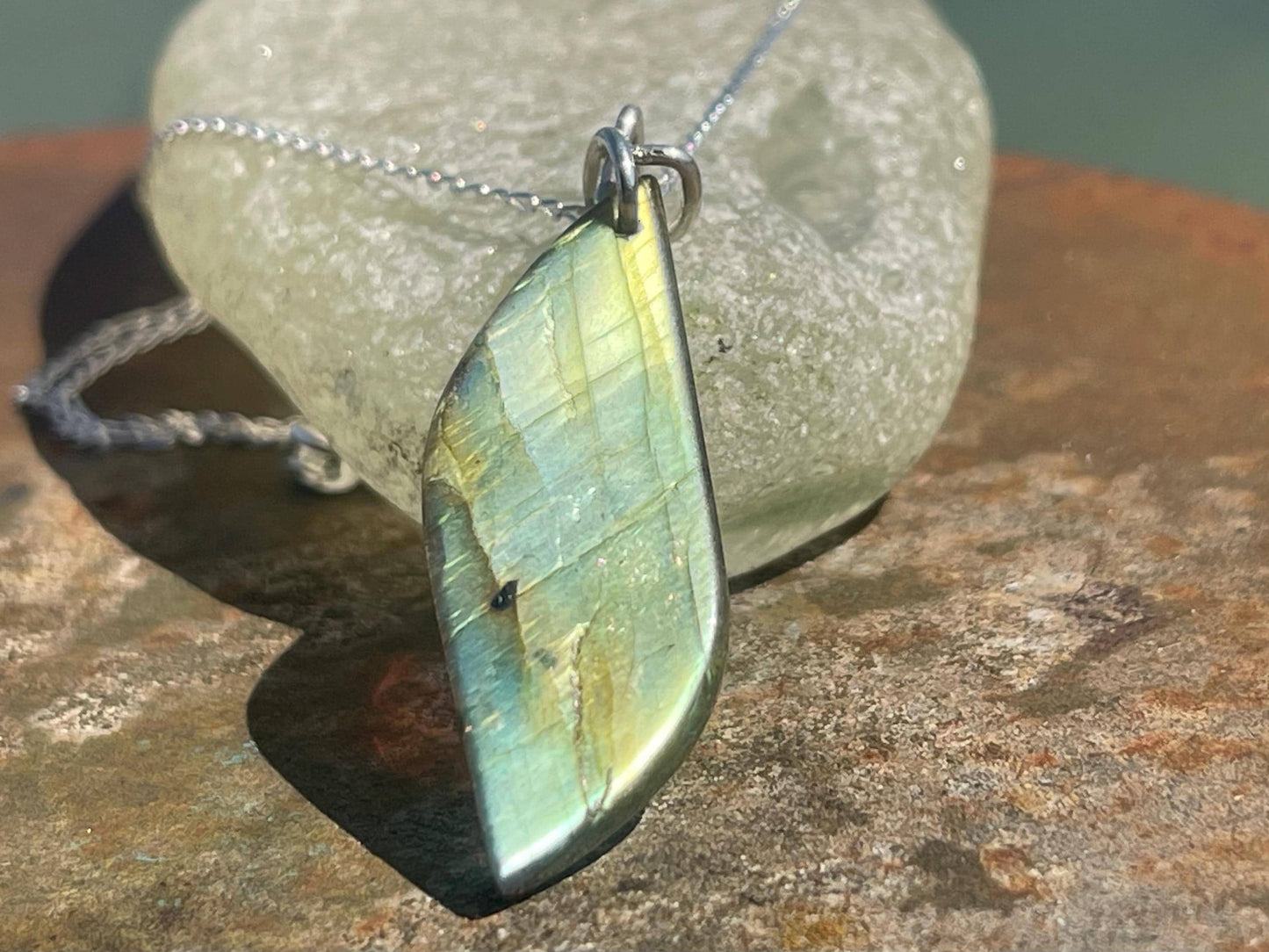 Labradorite necklace, labradorite jewellery, boho gift for her, unusual necklace, ethical jewellery, handmade necklace, labradorite pendant