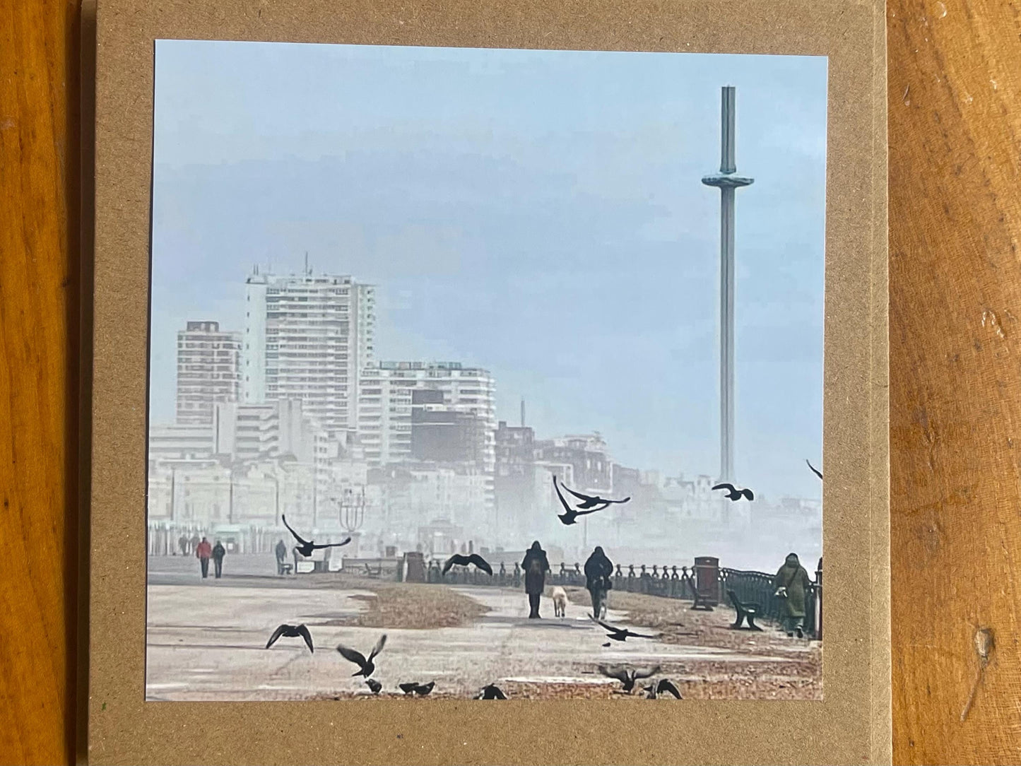 Brighton and hove prom. Handmade card, recycled card, seaside card, beach card, birthday card, eco friendly cards, eco card, recycled card