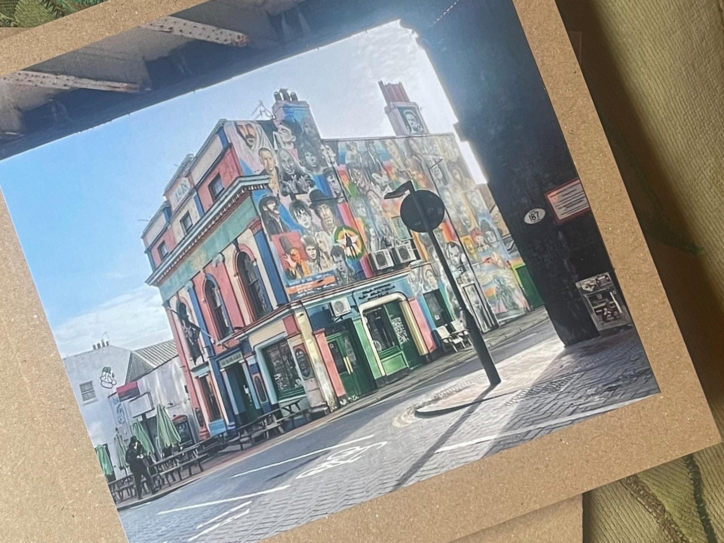 Brighton and hove card. Handmade card, recycled card, Prince Albert pub Brighton. birthday card, eco friendly cards, eco card, recycled card