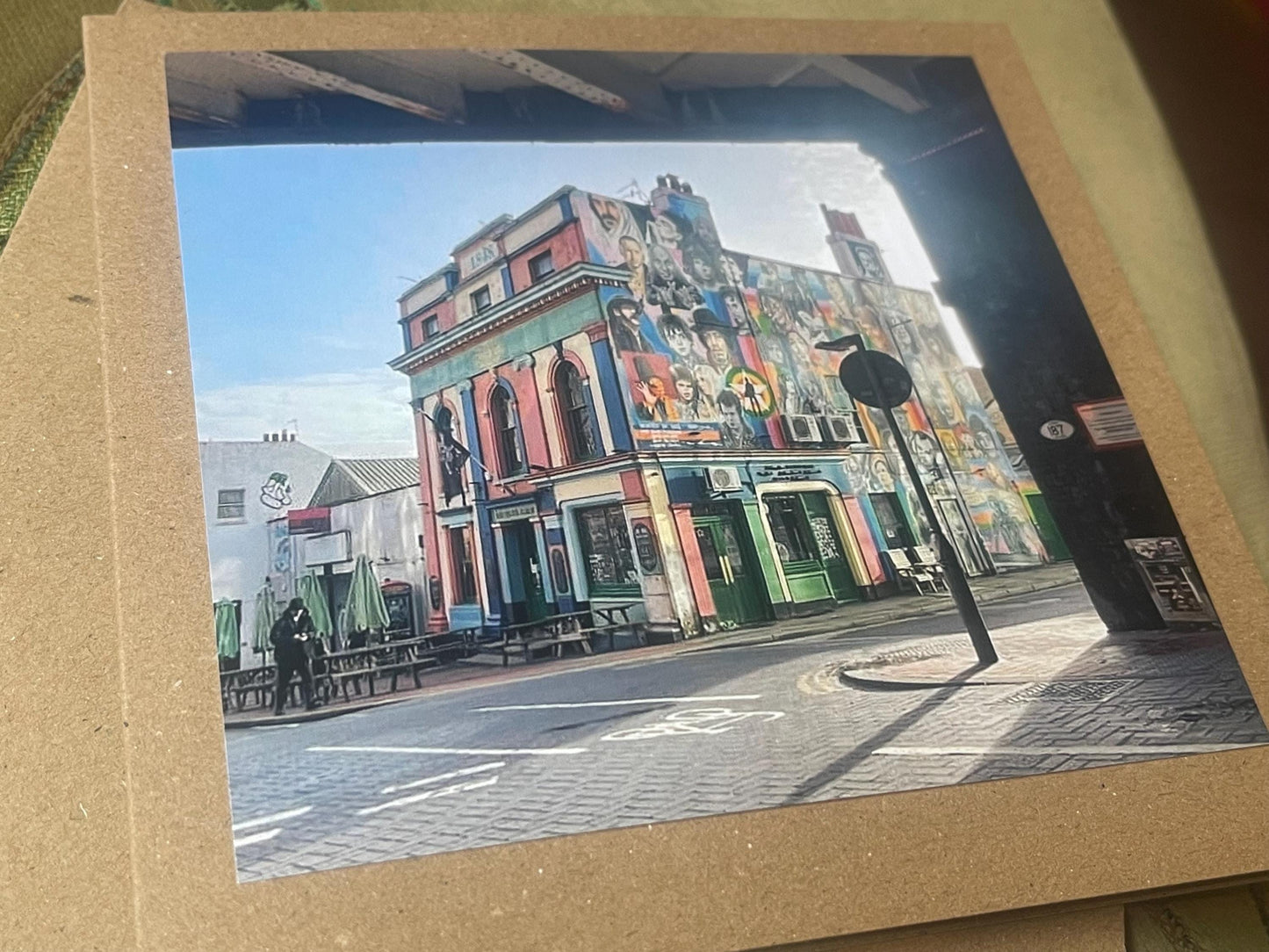 Brighton and hove card. Handmade card, recycled card, Prince Albert pub Brighton. birthday card, eco friendly cards, eco card, recycled card
