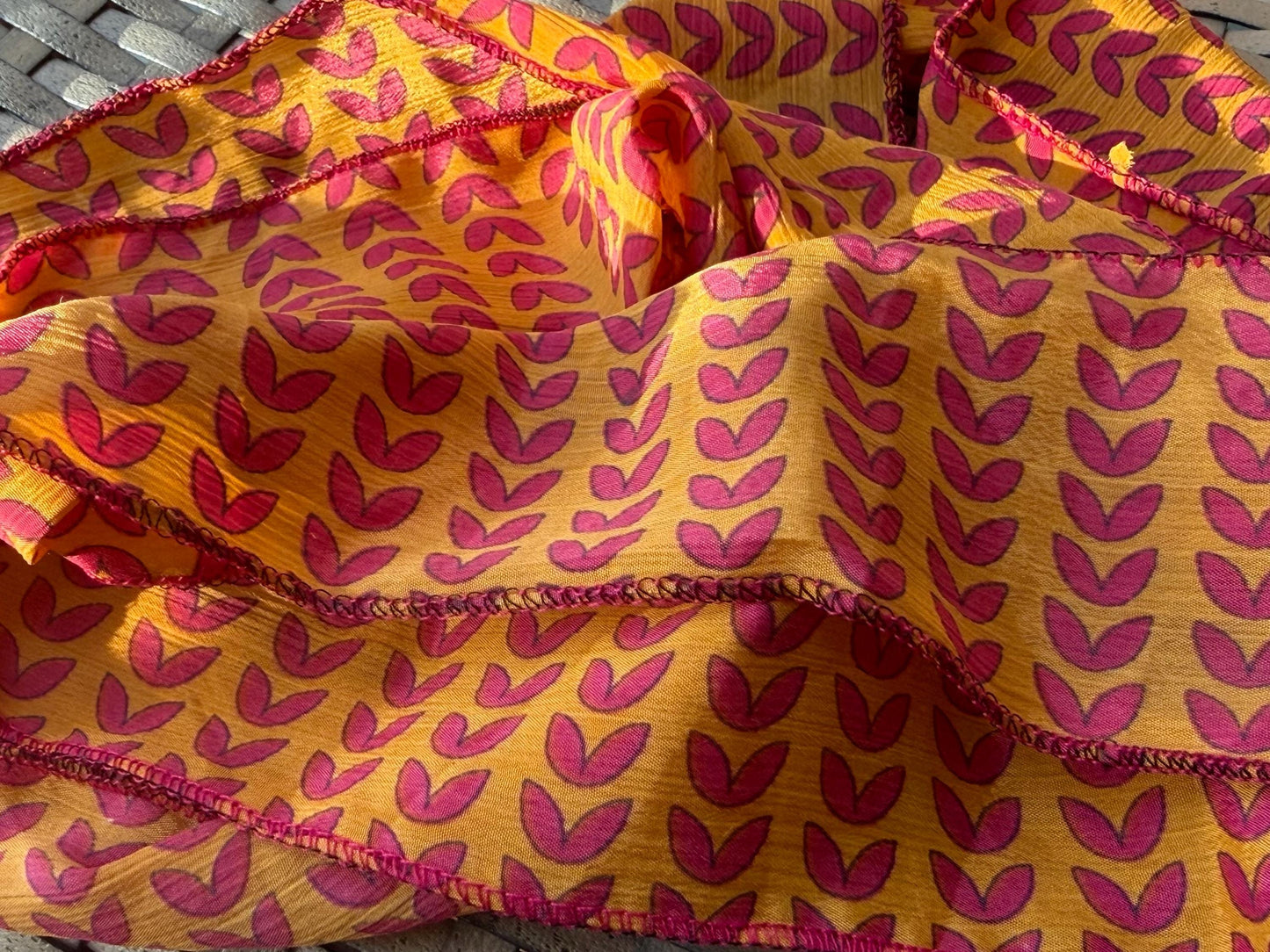 SALE. Recycled scarves, Handmade hair bands. Recycled Head Scarf. Wrist Wrap - Eco-Friendly Gift for Her, sari hair wrap, Indian hair scarf