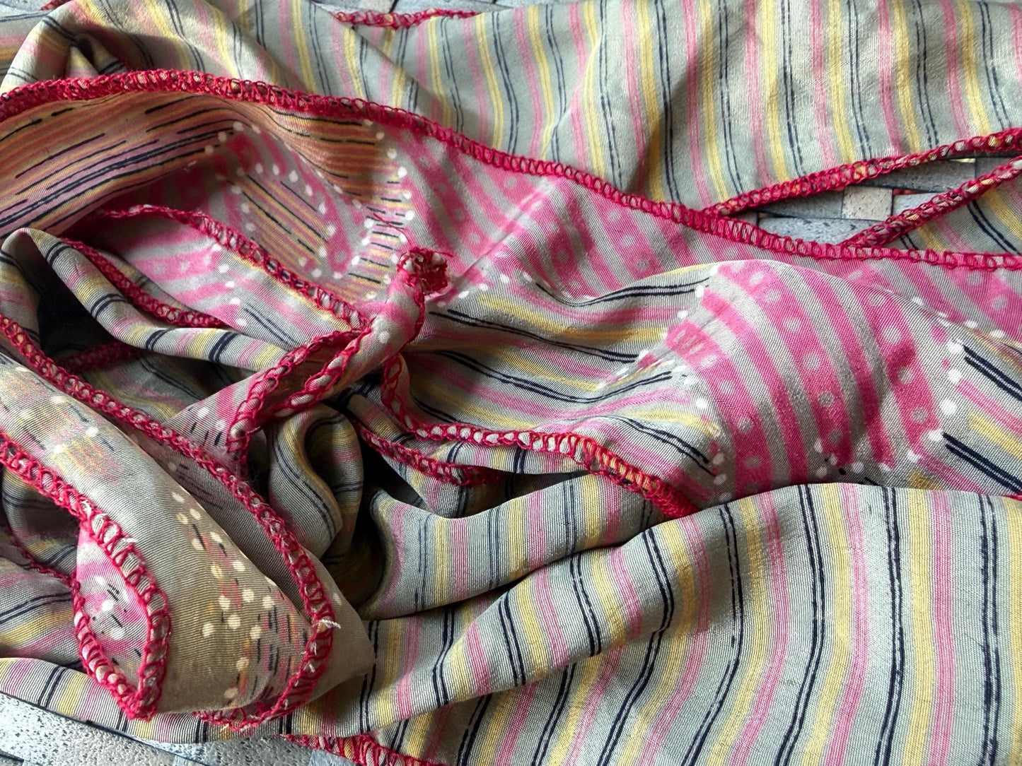 SALE. Recycled scarves, Handmade hair bands. Recycled Head Scarf. Wrist Wrap - Eco-Friendly Gift for Her, sari hair wrap, Indian hair scarf