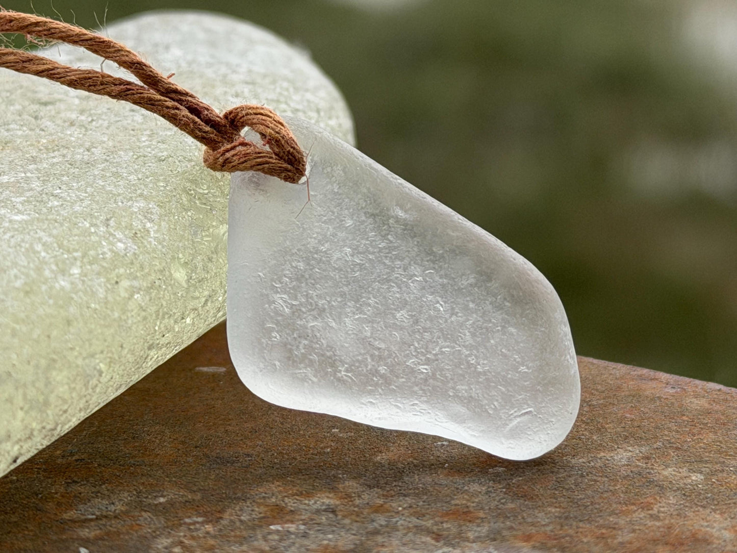 Unisex Cornish sea glass necklace, surf necklace, hippy necklace, gift for him, gift for her, recycled necklace, eco friendly necklace, boho