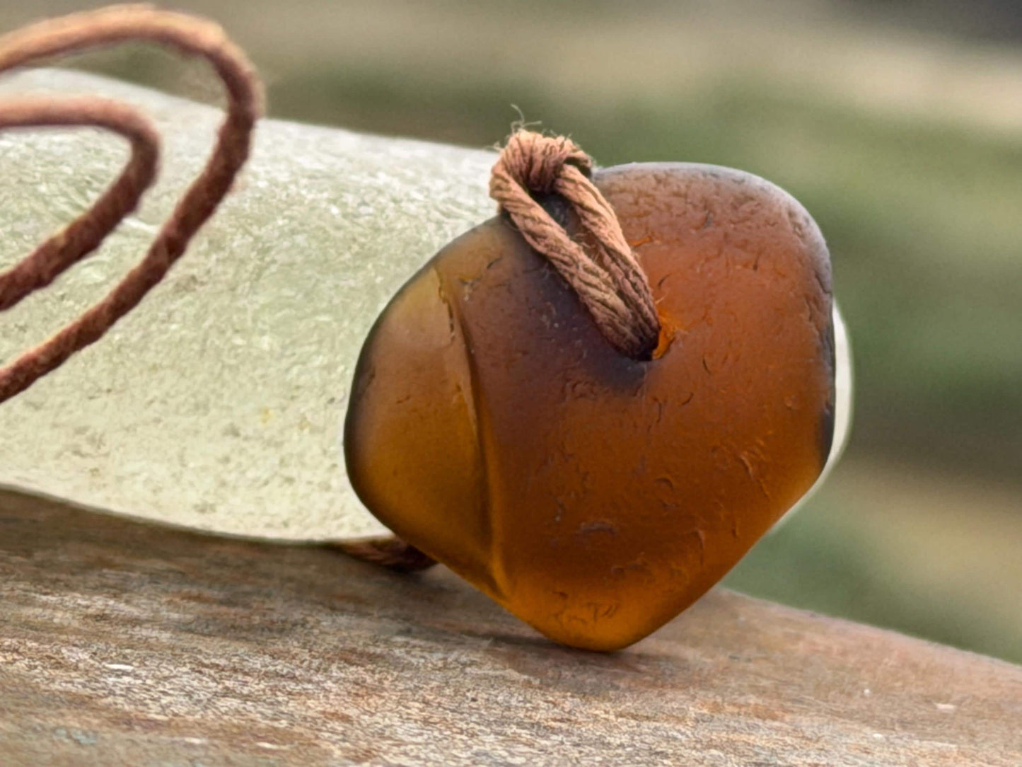 Unisex Cornish sea glass necklace, surf necklace, hippy necklace, gift for him, gift for her, recycled necklace, eco friendly necklace, boho