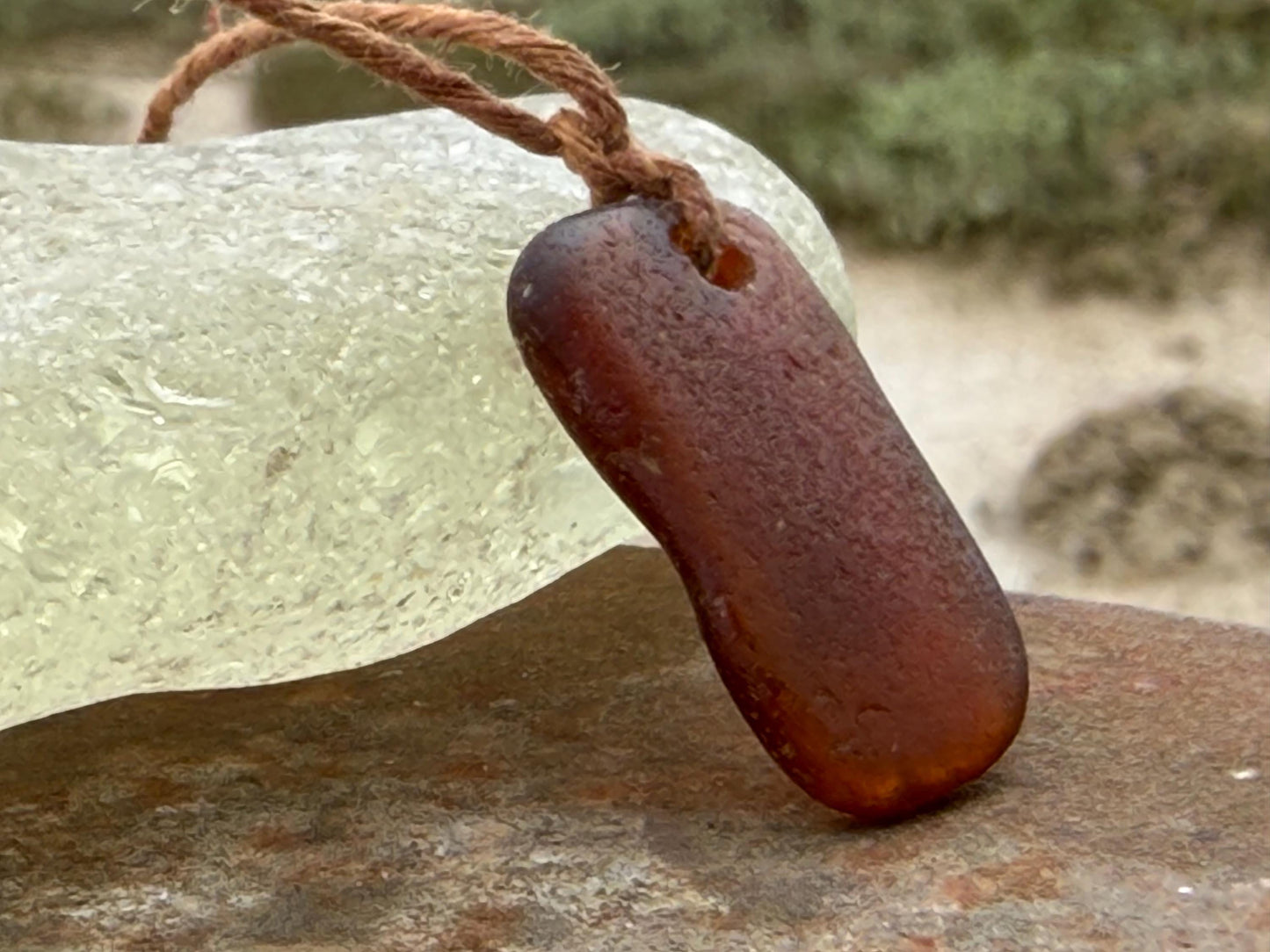 Unisex Cornish sea glass necklace, surf necklace, hippy necklace, gift for him, gift for her, recycled necklace, eco friendly necklace, boho