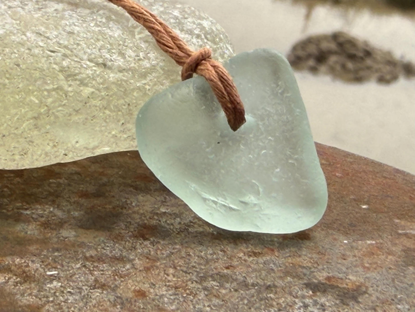 Unisex Cornish sea glass necklace, surf necklace, hippy necklace, gift for him, gift for her, recycled necklace, eco friendly necklace, boho