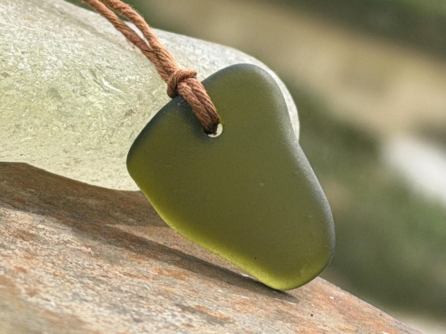 Unisex Cornish sea glass necklace, surf necklace, hippy necklace, gift for him, gift for her, recycled necklace, eco friendly necklace, boho