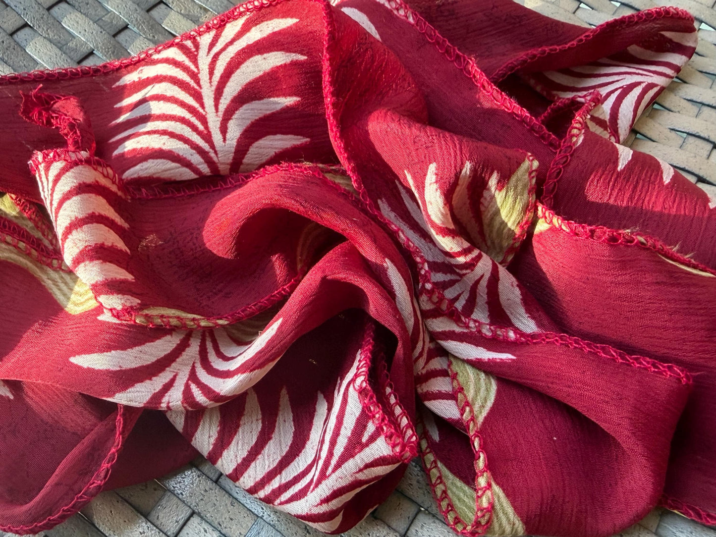SALE. Recycled scarves, Handmade hair bands. Recycled Head Scarf. Wrist Wrap - Eco-Friendly Gift for Her, sari hair wrap, Indian hair scarf