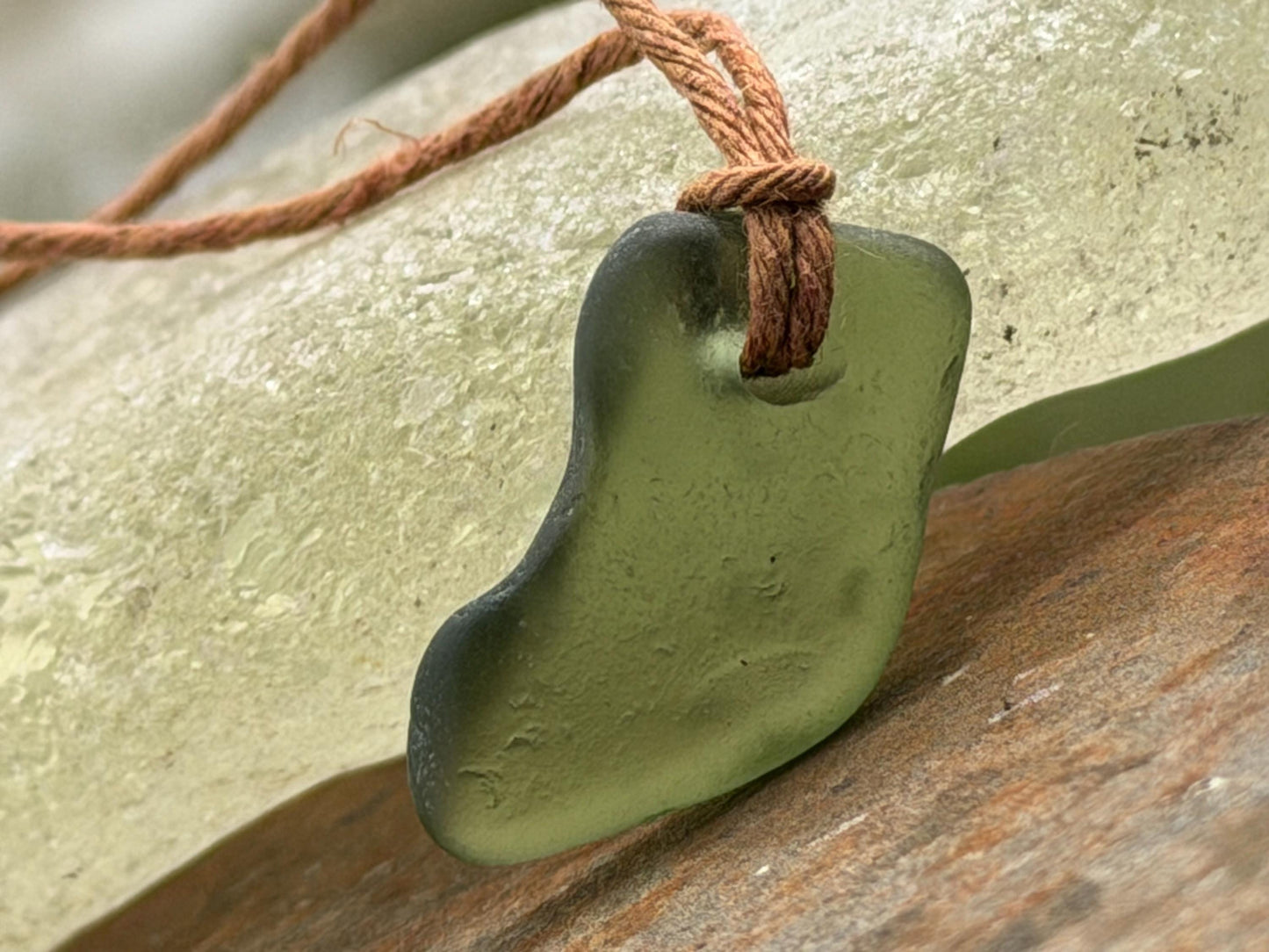 Unisex Cornish sea glass necklace, surf necklace, hippy necklace, gift for him, gift for her, recycled necklace, eco friendly necklace, boho