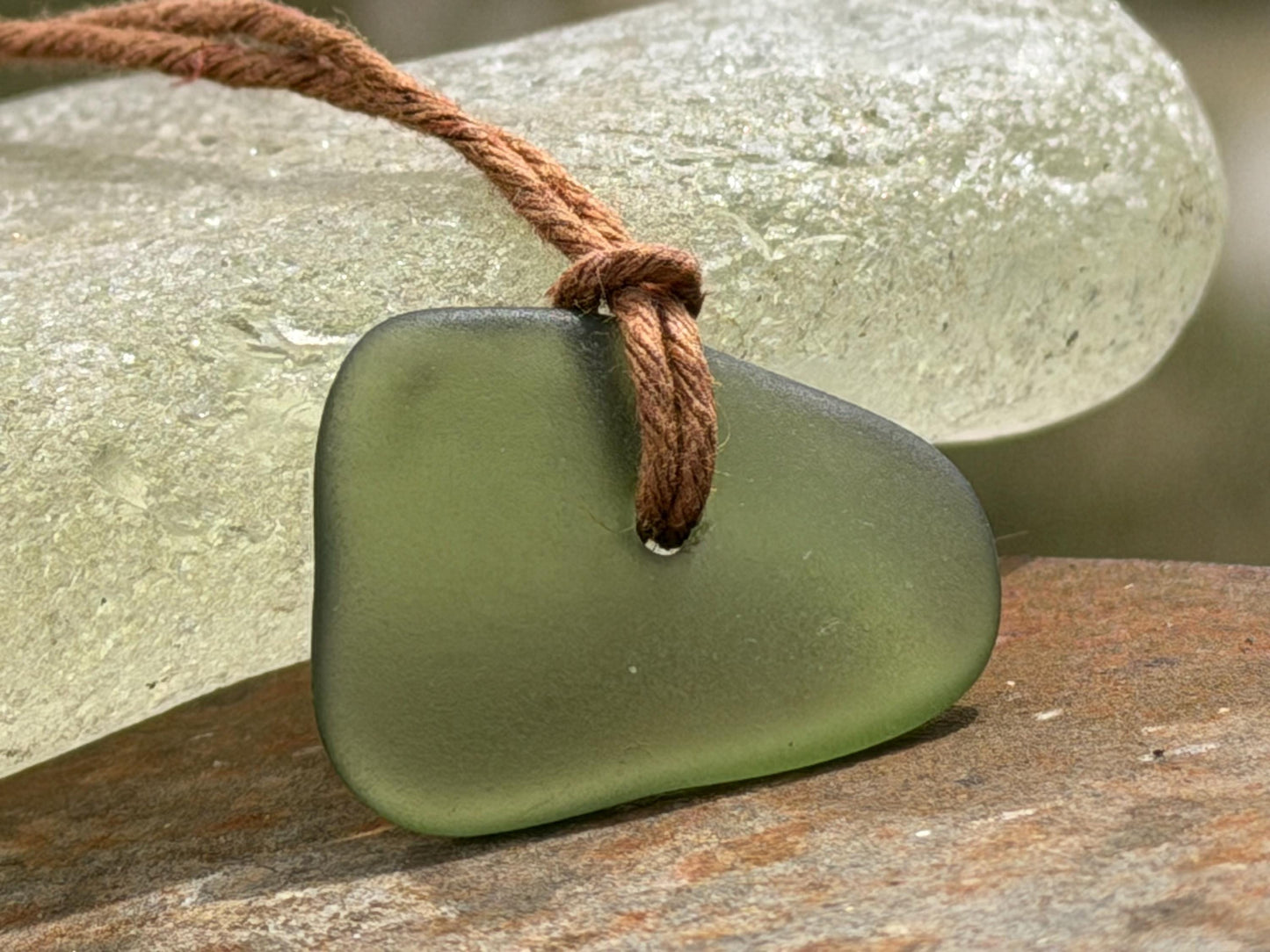 Unisex Cornish sea glass necklace, surf necklace, hippy necklace, gift for him, gift for her, recycled necklace, eco friendly necklace, boho