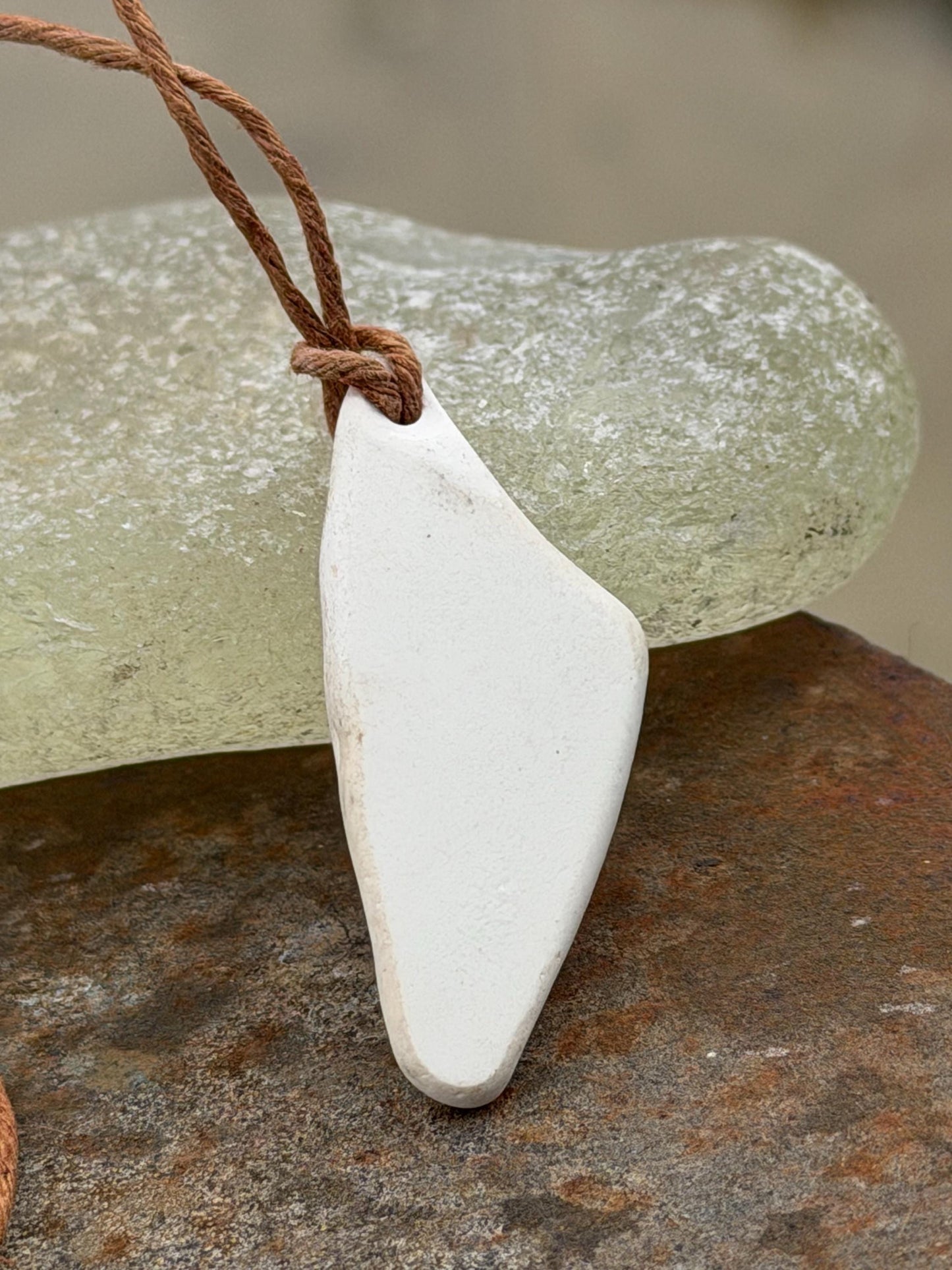 Eco friendly necklace, pink ceramic necklace, eco friendly gift for her. Ethical jewellery, boho gift for ocean lover. Boho beach jewellery