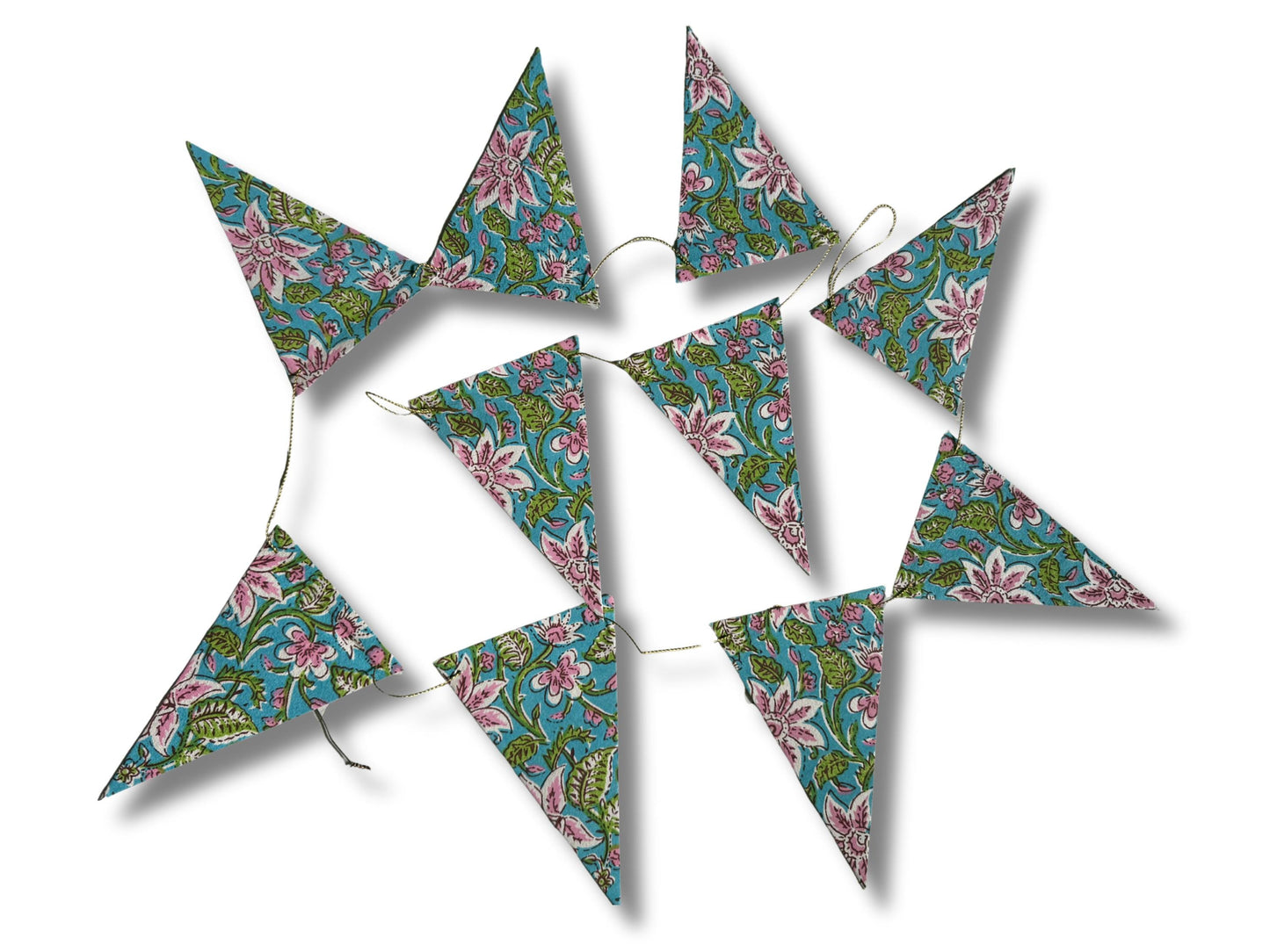 Recycled bunting for the home, parties and weddings. Eco friendly bunting. Handmade party decorations. Flower bunting. Pretty party decor