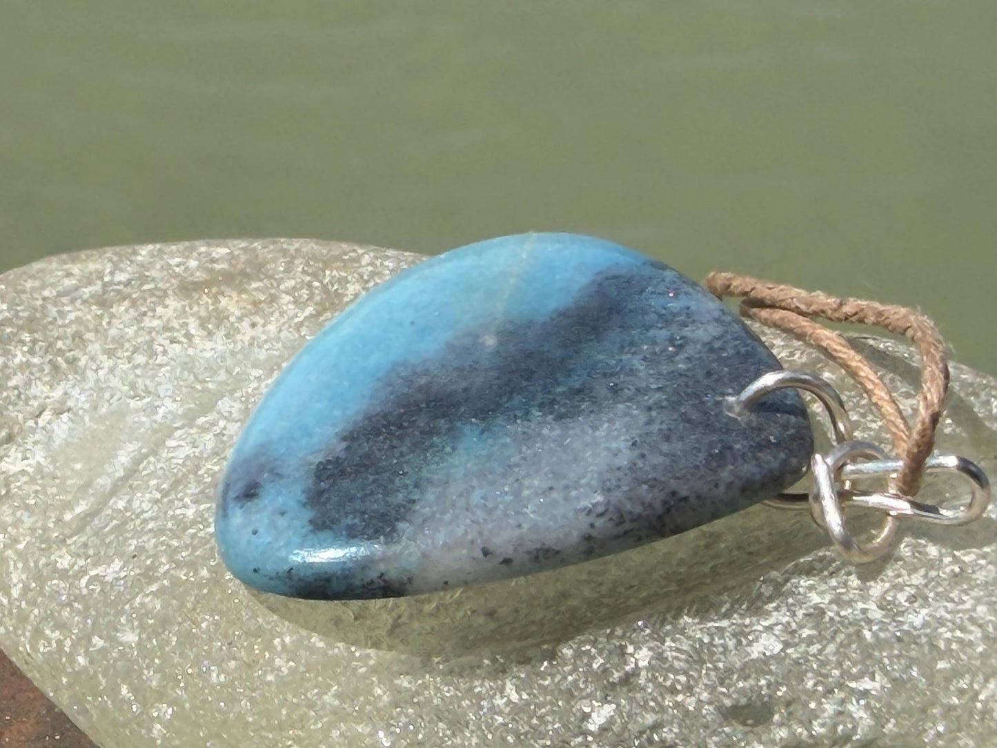 Ethically sourced trolleite gemstone necklace. Handmade unusual jewellery, gift for him, gift for her. Ethical jewellery. Unusual gemstone
