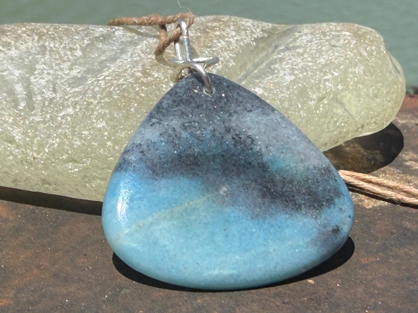 Ethically sourced trolleite gemstone necklace. Handmade unusual jewellery, gift for him, gift for her. Ethical jewellery. Unusual gemstone