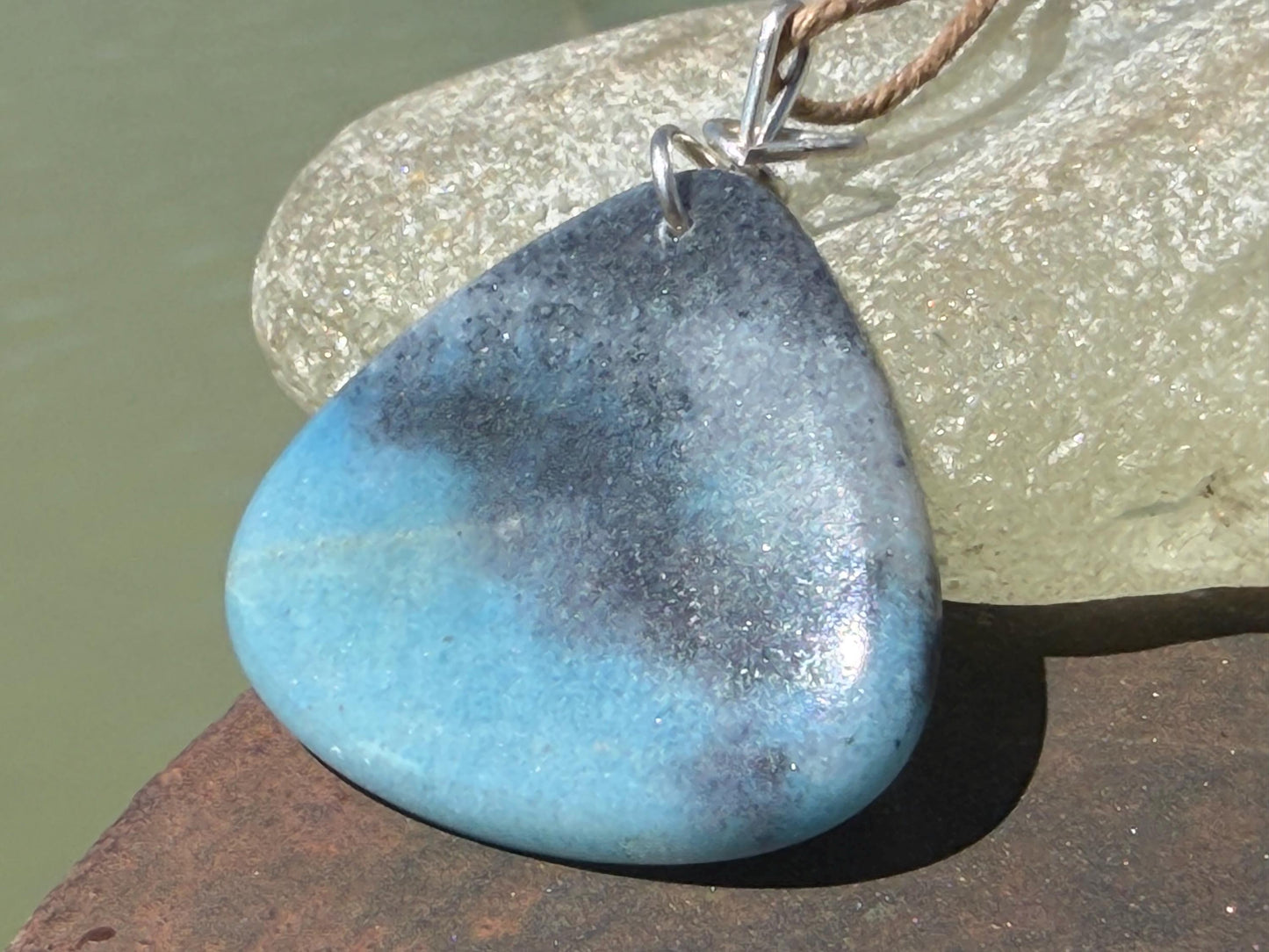 Ethically sourced trolleite gemstone necklace. Handmade unusual jewellery, gift for him, gift for her. Ethical jewellery. Unusual gemstone