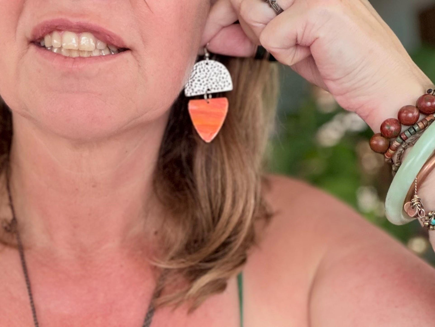 Trash earrings! Recycled plastics made into funky earrings. Eco friendly jewellery, ethical jewellery, ethical jewelry, handmade earrings