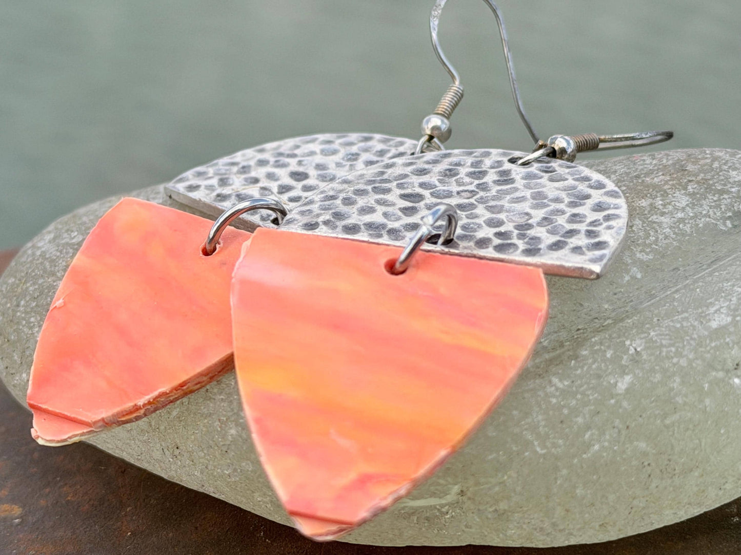 Trash earrings! Recycled plastics made into funky earrings. Eco friendly jewellery, ethical jewellery, ethical jewelry, handmade earrings