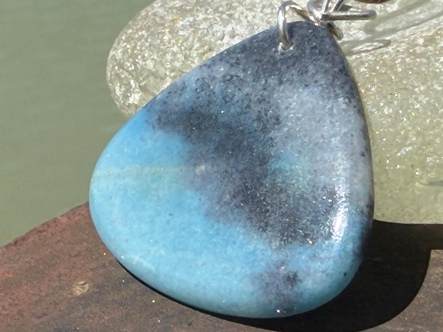 Ethically sourced trolleite gemstone necklace. Handmade unusual jewellery, gift for him, gift for her. Ethical jewellery. Unusual gemstone