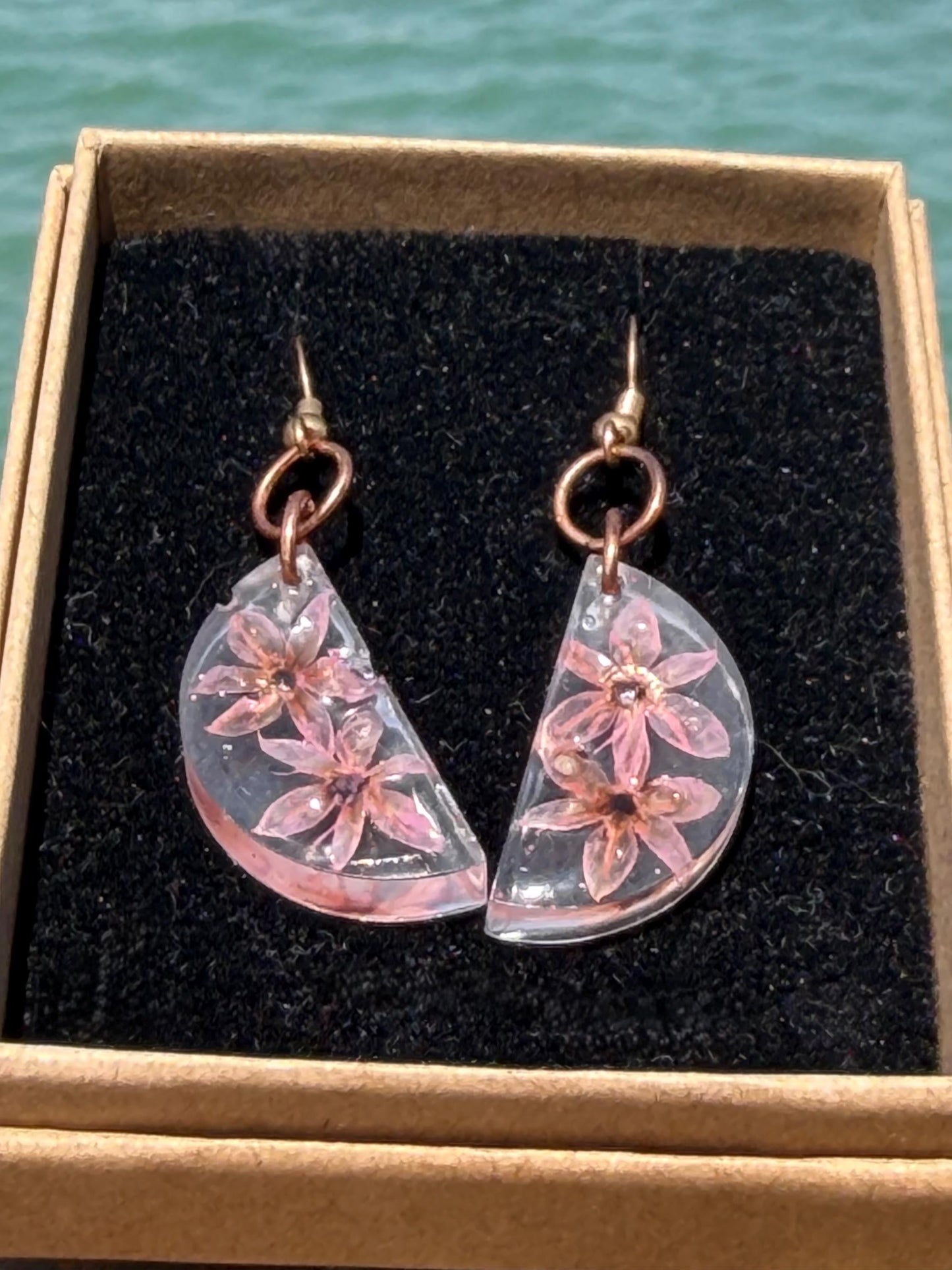 Garlic flower earrings :) Pink flower earrings, unique gift for her. Unique pink handmade jewellery, gift for garlic lover, gift for cook