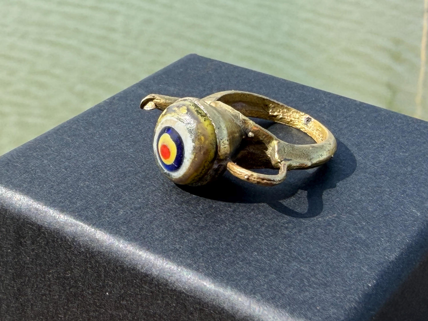 Fabulous vintage tea pot ring, large red ring, boho vintage jewellery, ethical jewellery, gypsy ring. Gypsy jewellery, statement jewellery