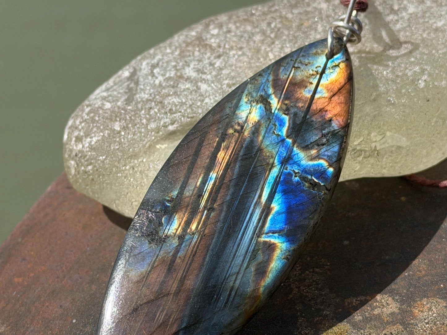 Labradorite necklace, labradorite jewellery, boho gift for her, unusual necklace, ethical jewellery, handmade necklace, labradorite pendant