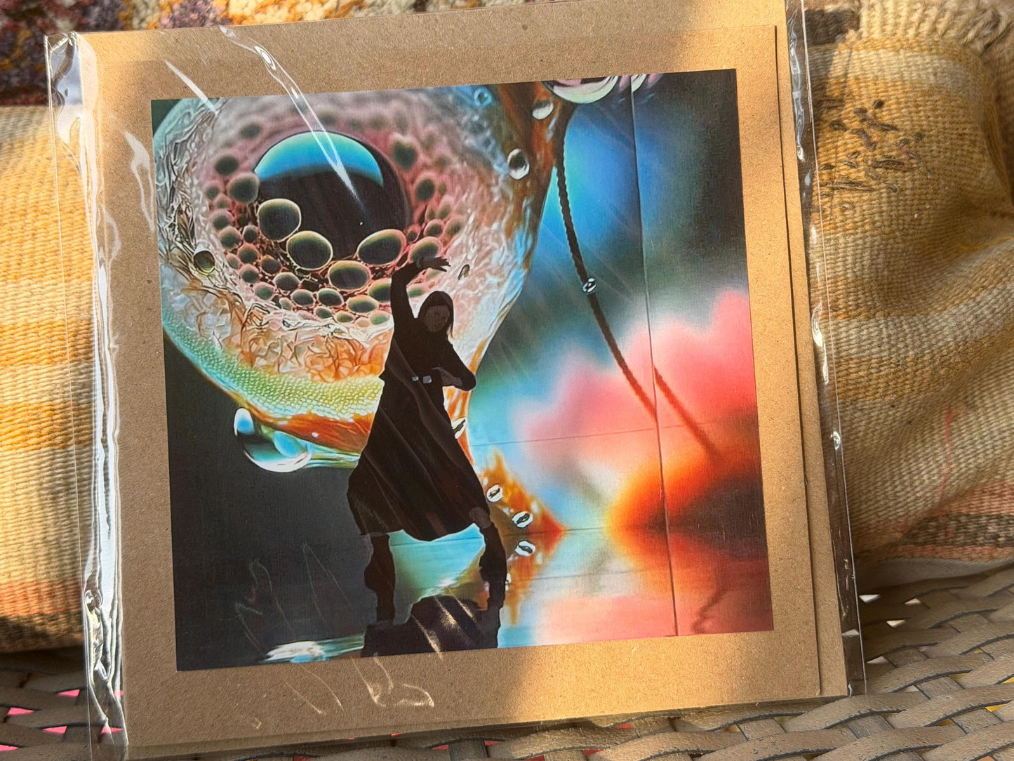 Handmade recycled card. Card for a dancer. Dance card. Happy birthday card, eco friendly cards, eco card, recycled card. Ethical gifts.