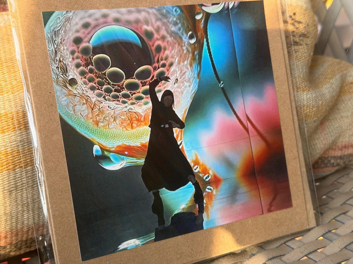 Handmade recycled card. Card for a dancer. Dance card. Happy birthday card, eco friendly cards, eco card, recycled card. Ethical gifts.