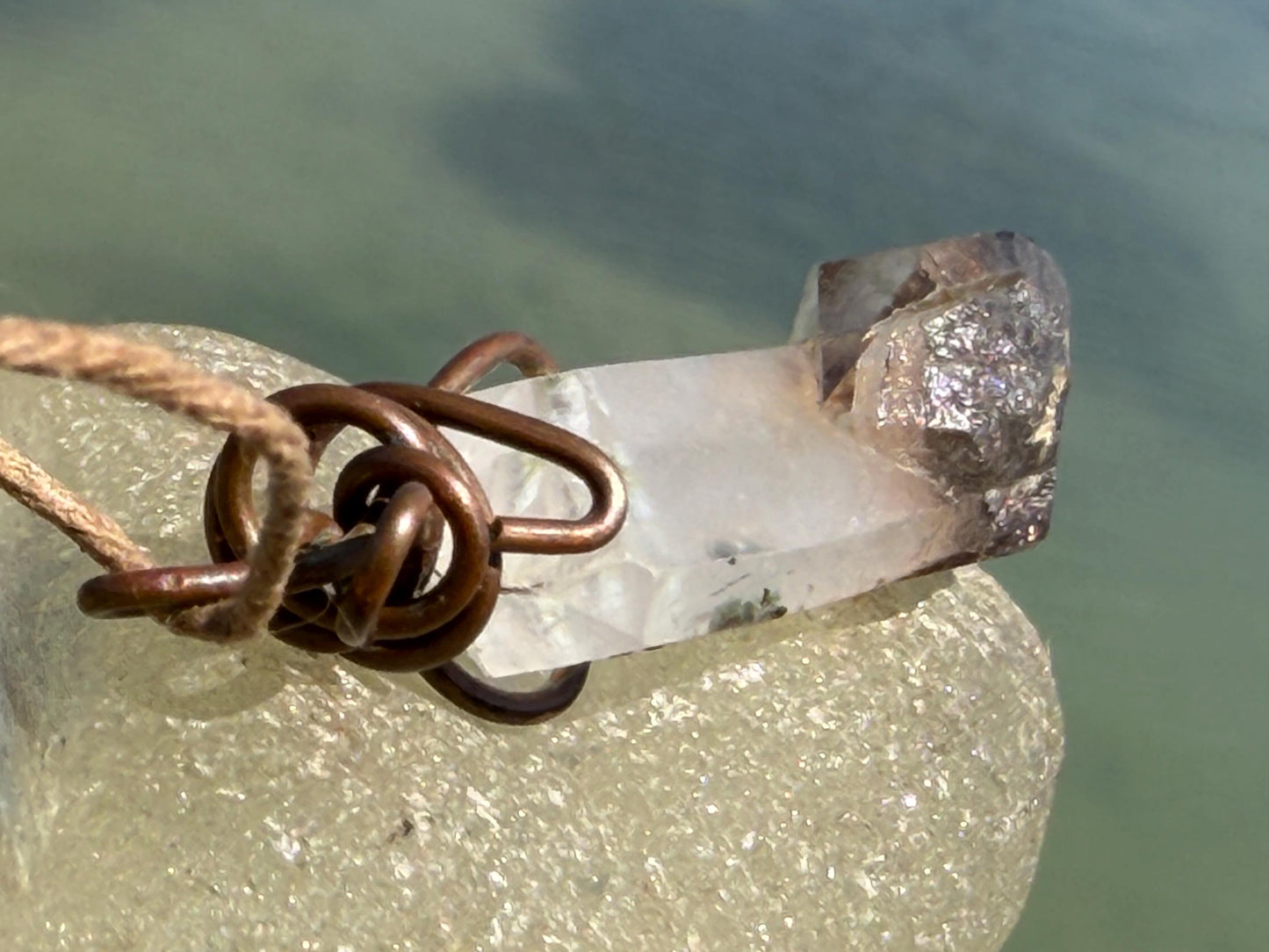 Raw Smokey Quartz Necklace. Unique jewellery. Smokey quartz pendant, boho pendants, handmade necklace, gift for him, ethical jewellery