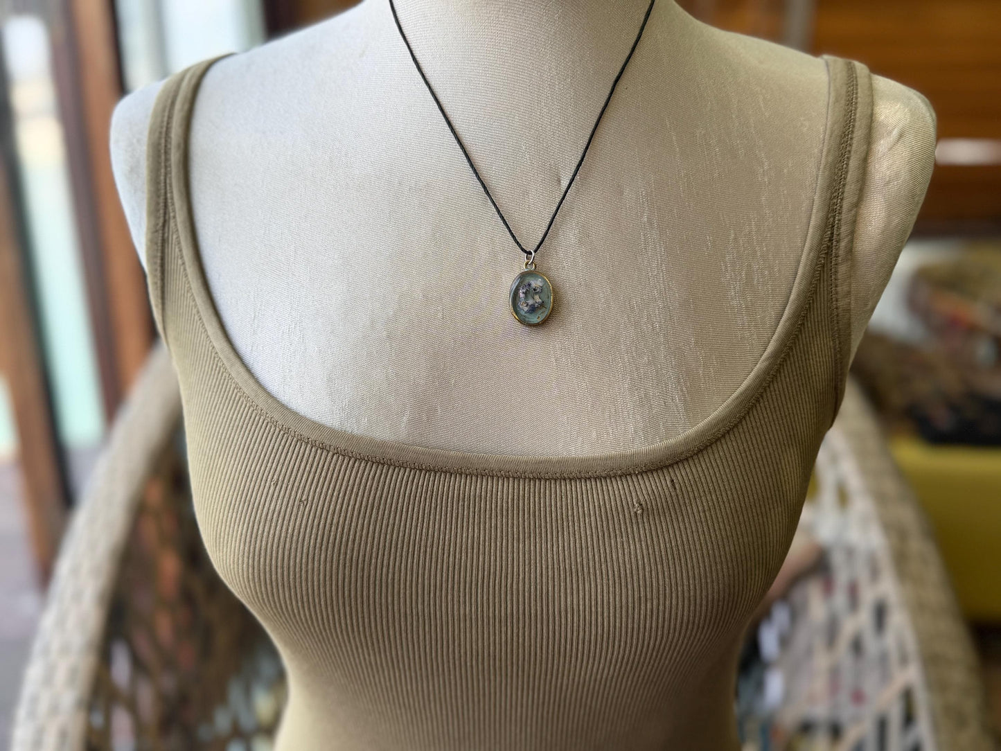 Forget me not necklace. Flower necklace, flower pendant, handmade jewellery, unique necklace, unique jewellery, boho necklace, gift for her