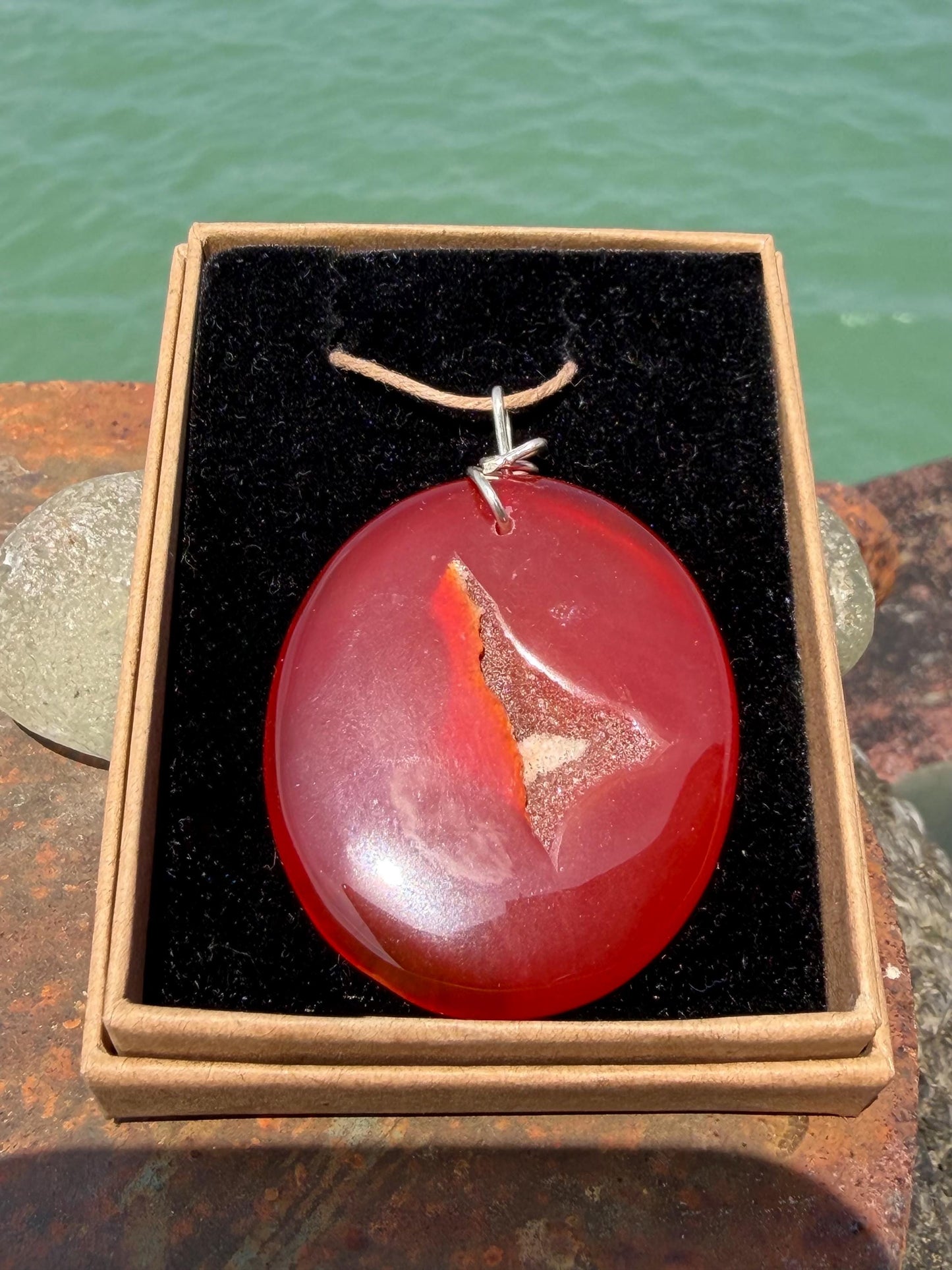 Agate necklace, ethical jewellery, bohemian necklace, unusual jewellery, agate pendant, white gemstone necklace. Boho jewellery
