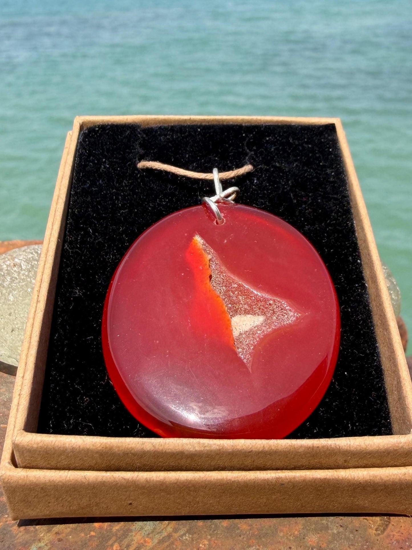 Agate necklace, ethical jewellery, bohemian necklace, unusual jewellery, agate pendant, white gemstone necklace. Boho jewellery
