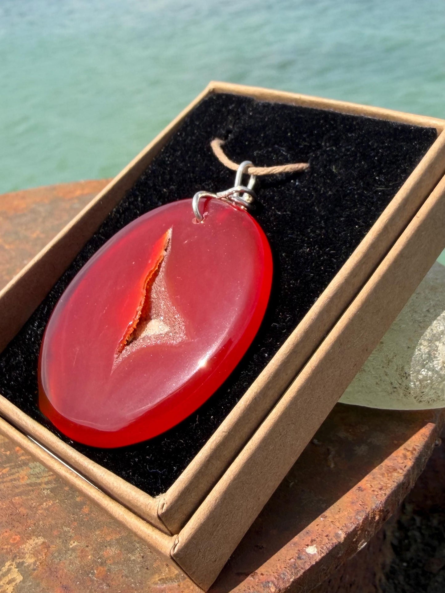 Agate necklace, ethical jewellery, bohemian necklace, unusual jewellery, agate pendant, white gemstone necklace. Boho jewellery