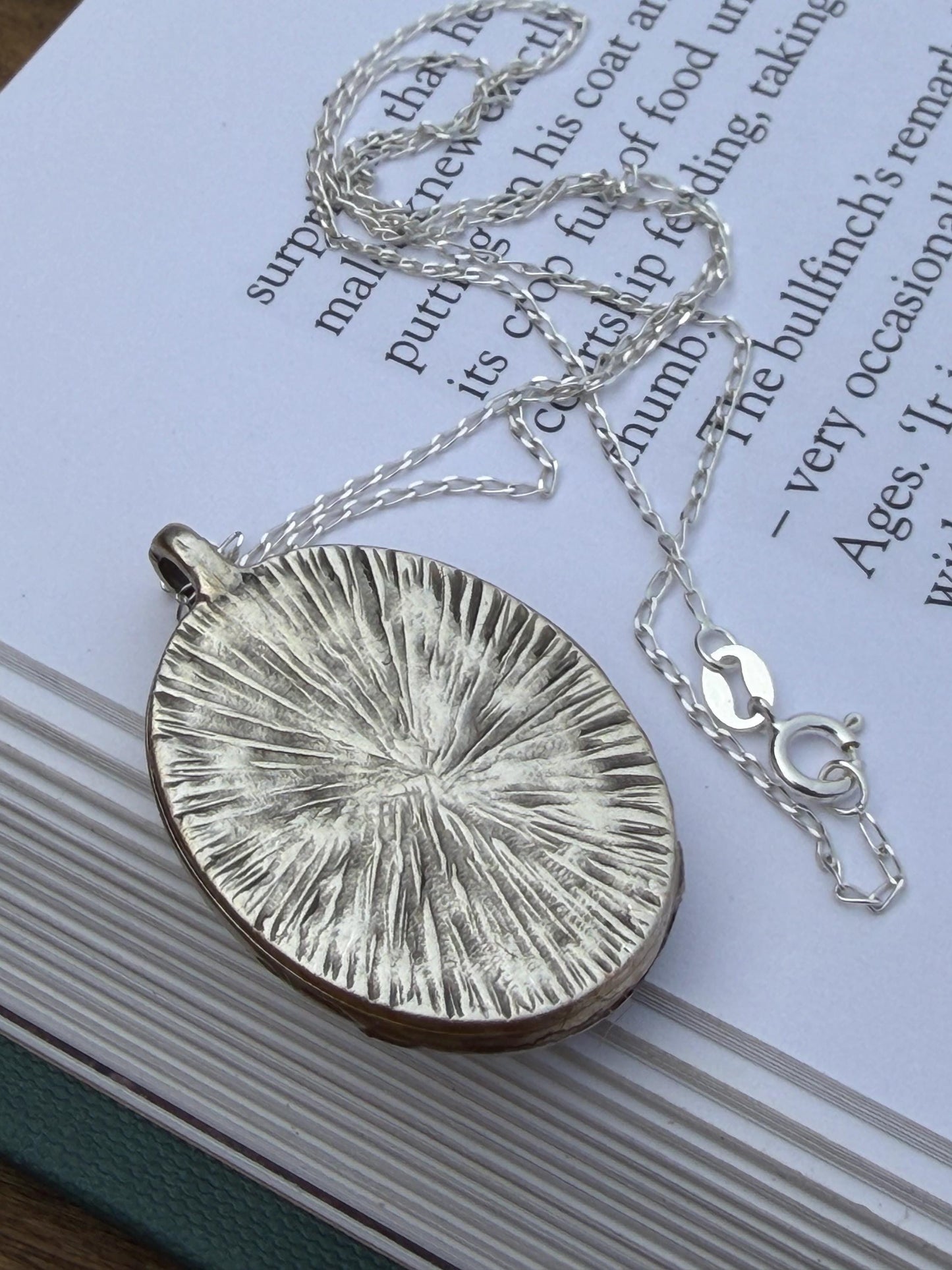 Bright joyful necklaces made with my own photos & recycled sterling silver. Eco friendly jewellery. Boho colourful pendants. Bright pink.