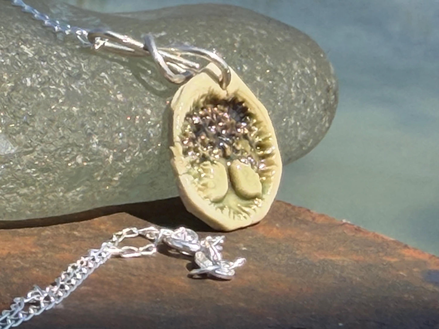 Handmade tree of life necklace. Eco friendly jewellery. Ethical pendants made with waste clay and recycled sterling silver. Eco jewellery.
