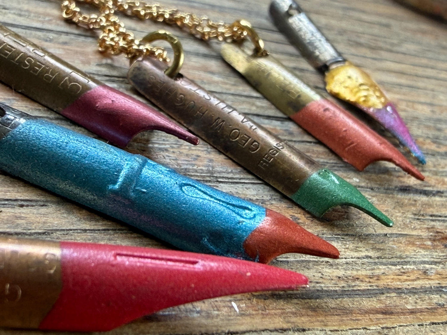 Pen nib necklace. Gift for a writer. Gift for a poet. Gift for book lover. Eco friendly jewellery. Ethical handmade jewellery. Teachers gift