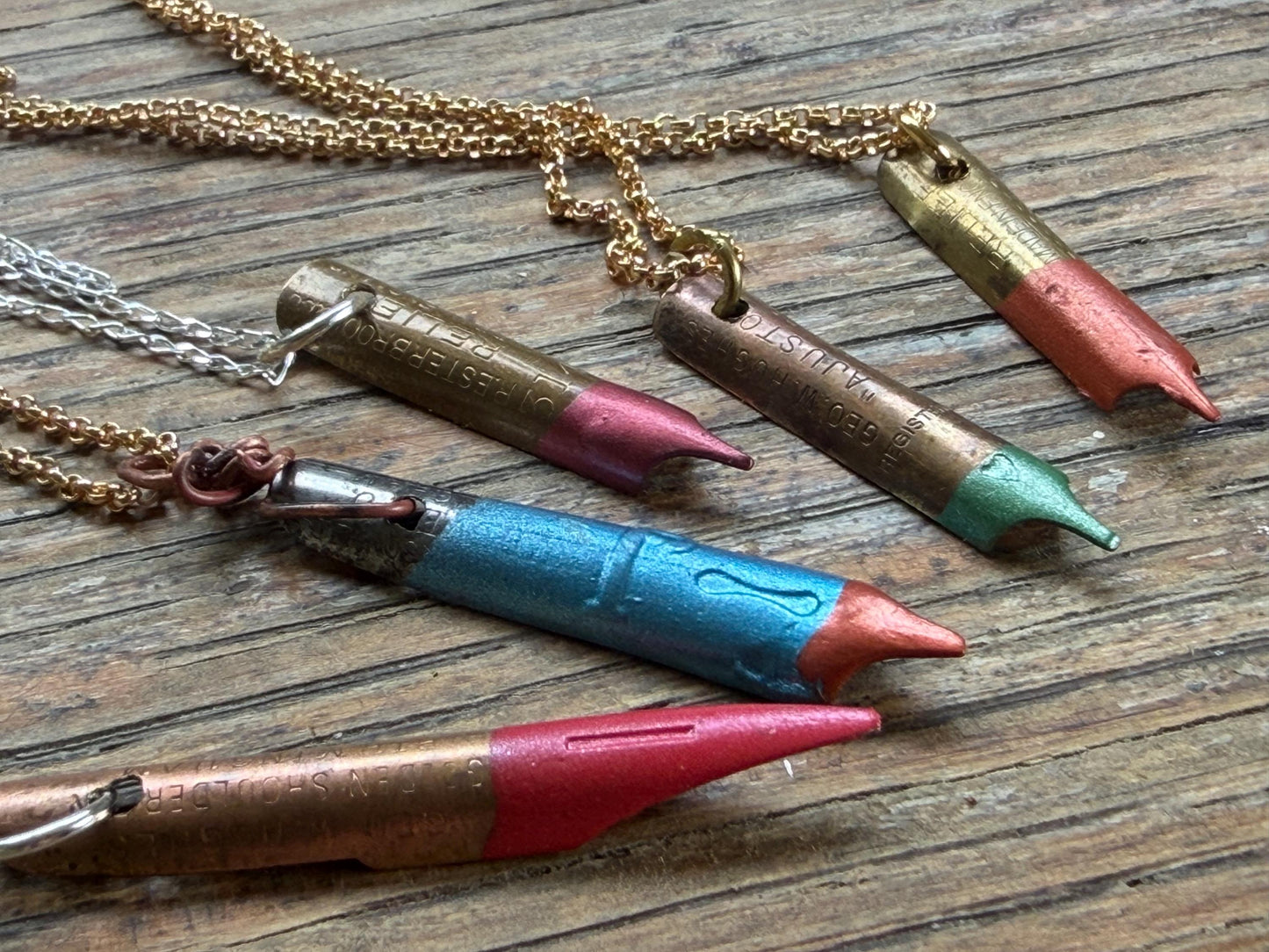 Pen nib necklace. Gift for a writer. Gift for a poet. Gift for book lover. Eco friendly jewellery. Ethical handmade jewellery. Teachers gift