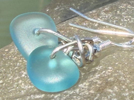 Sustainable jewellery. Eco friendly jewellery. Sea glass stud earrings, ethical jewellery, handmade sea glass jewellery, ethical jewelry