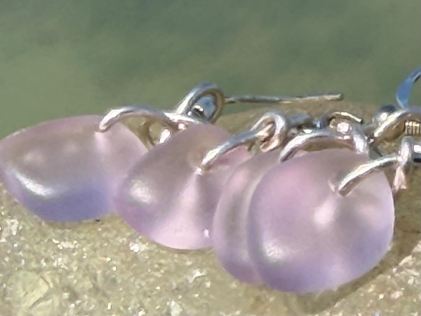 Sustainable jewellery. Eco friendly jewellery. Small sea glass earrings, ethical jewellery, handmade sea glass jewellery, ethical jewelry