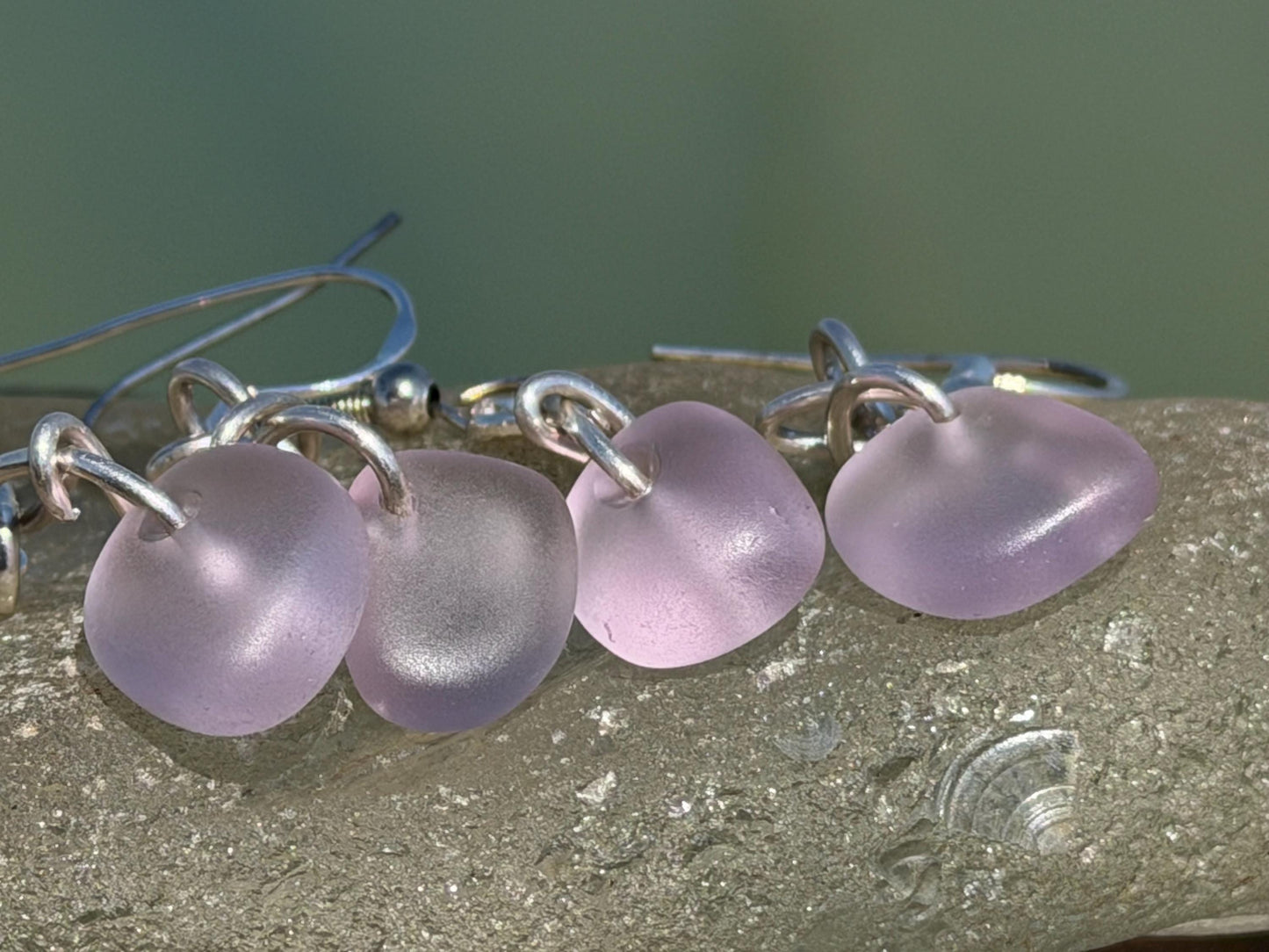 Sustainable jewellery. Eco friendly jewellery. Small sea glass earrings, ethical jewellery, handmade sea glass jewellery, ethical jewelry