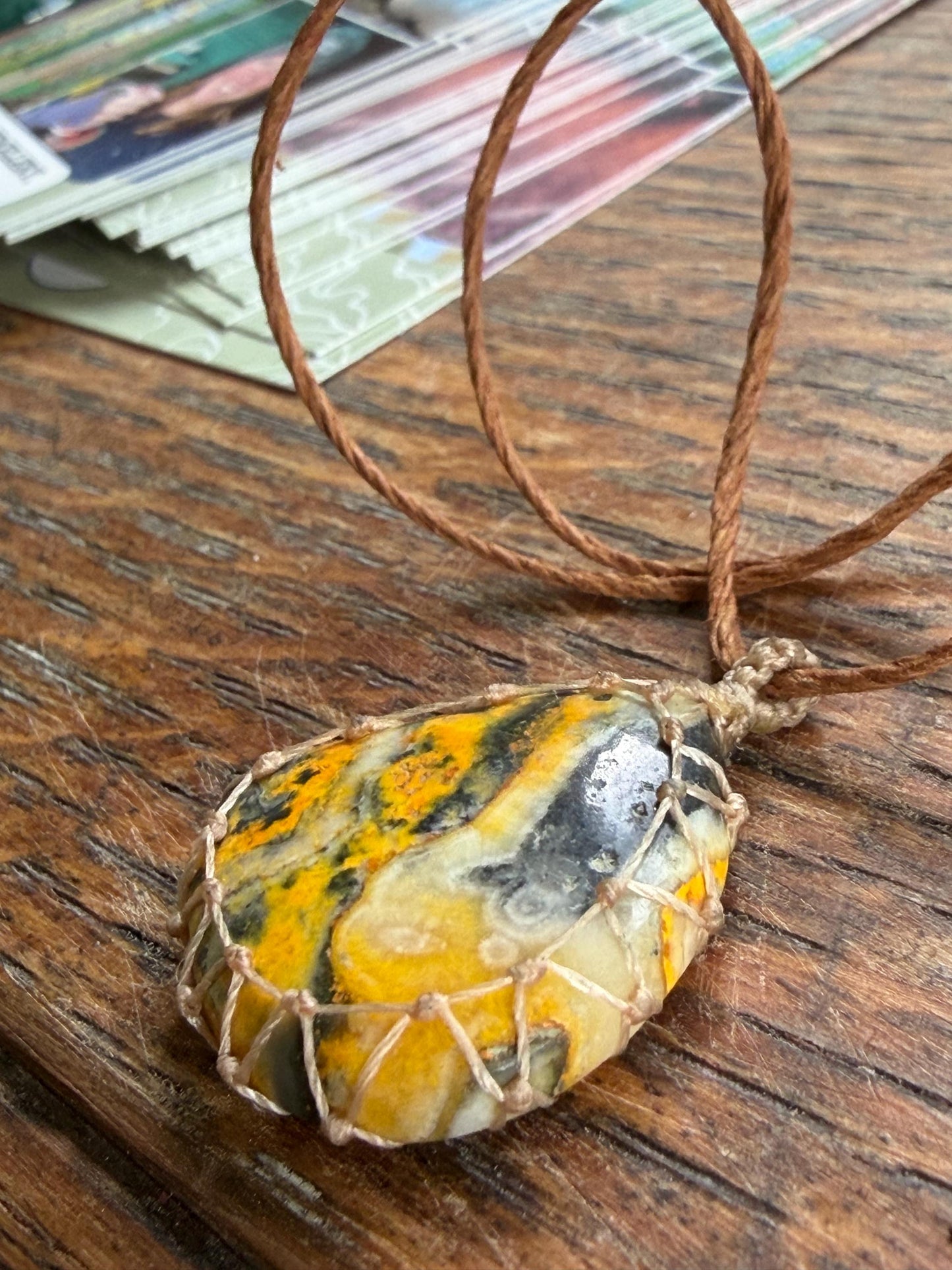 Yellow Jasper necklace. Handmade and unusual necklace. Sustainable unique jewellery. Joyful boho necklace, eco friendly jewellery.