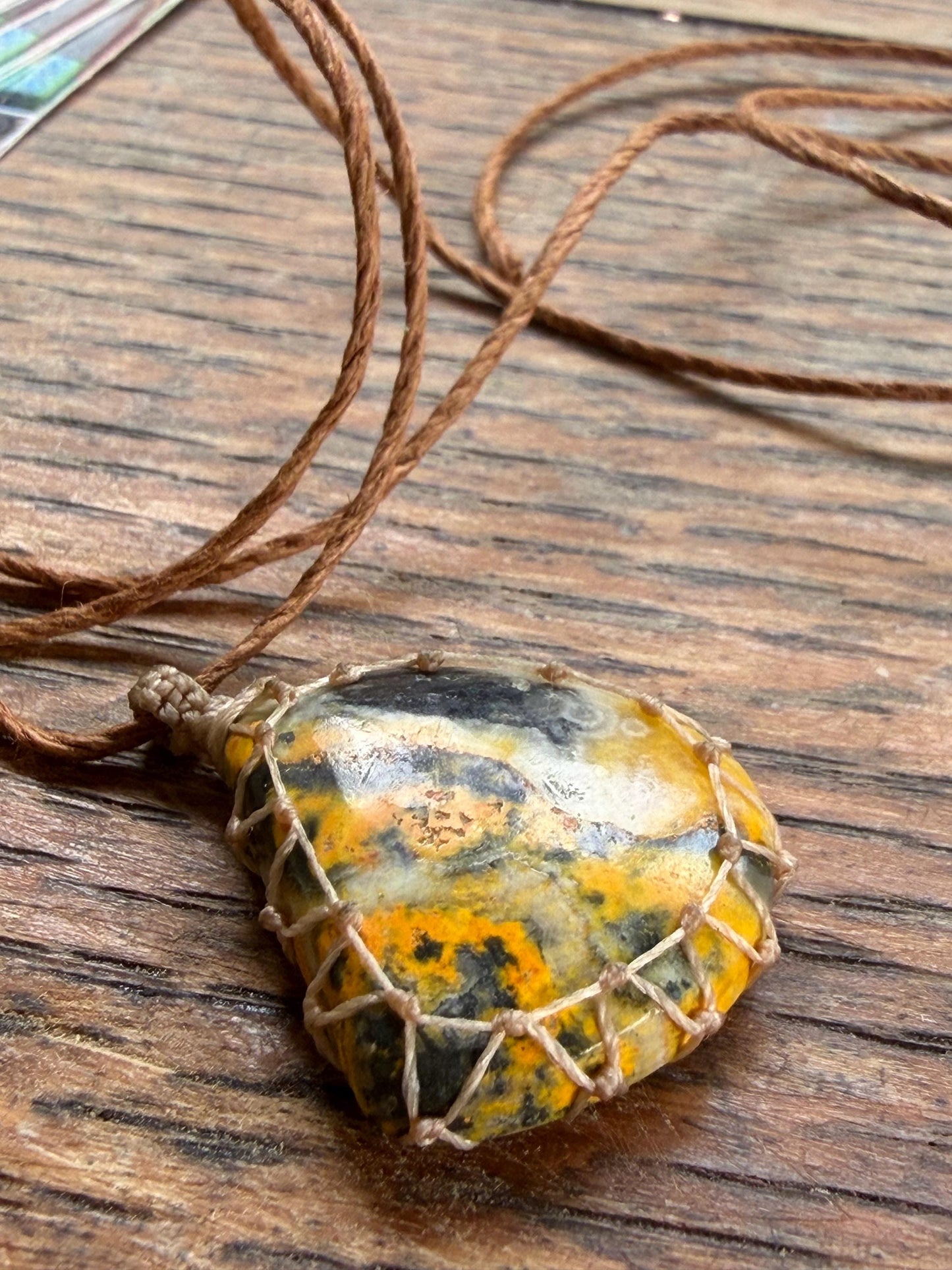 Yellow Jasper necklace. Handmade and unusual necklace. Sustainable unique jewellery. Joyful boho necklace, eco friendly jewellery.