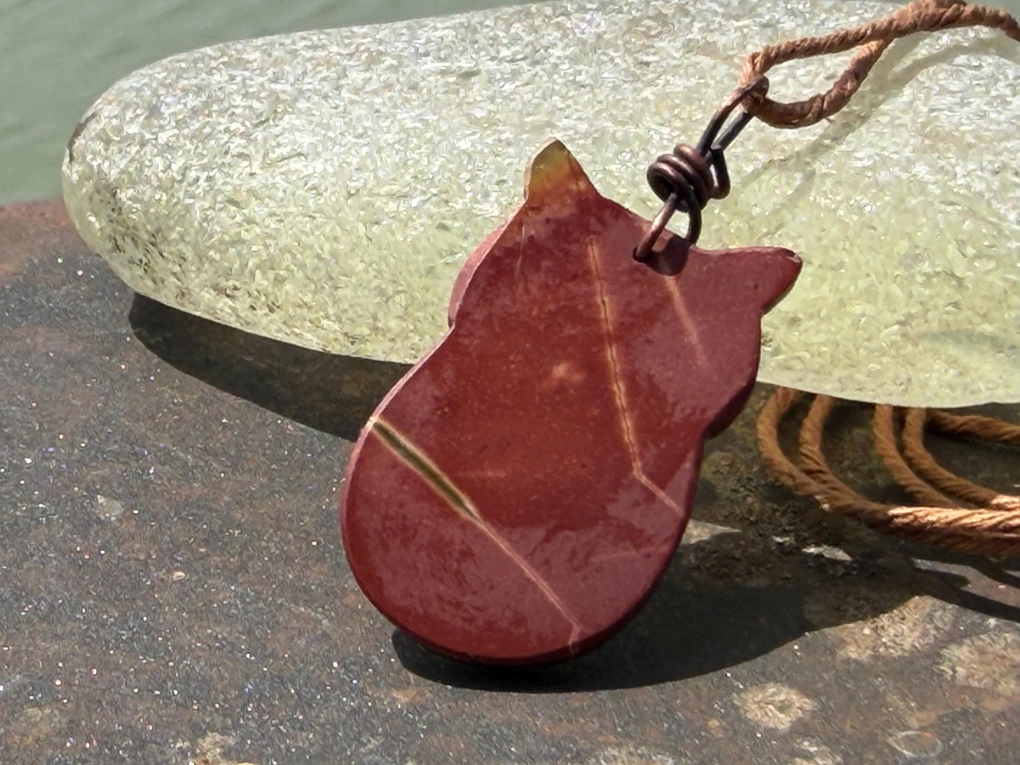 Handmade owl necklace. Sea glass necklace, orange necklace, unique necklace, owl necklaces, owl decoration, unique jewellery, owl gifts