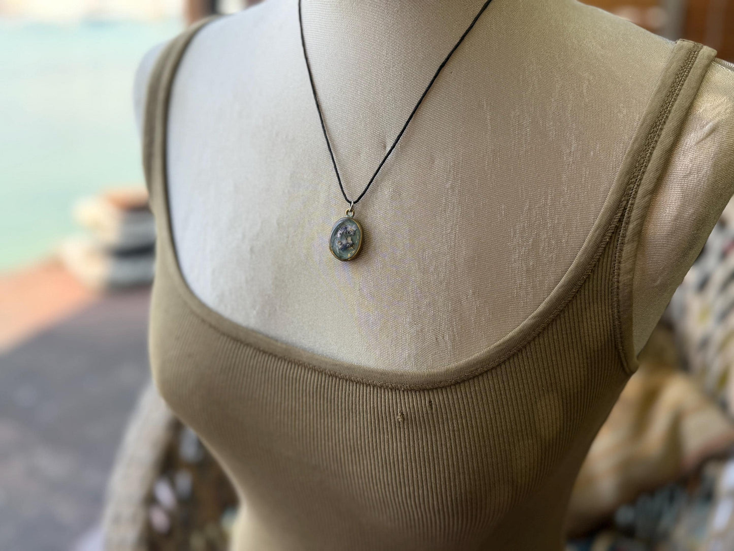 Forget me not necklace. Flower necklace, flower pendant, handmade jewellery, unique necklace, unique jewellery, boho necklace, gift for her